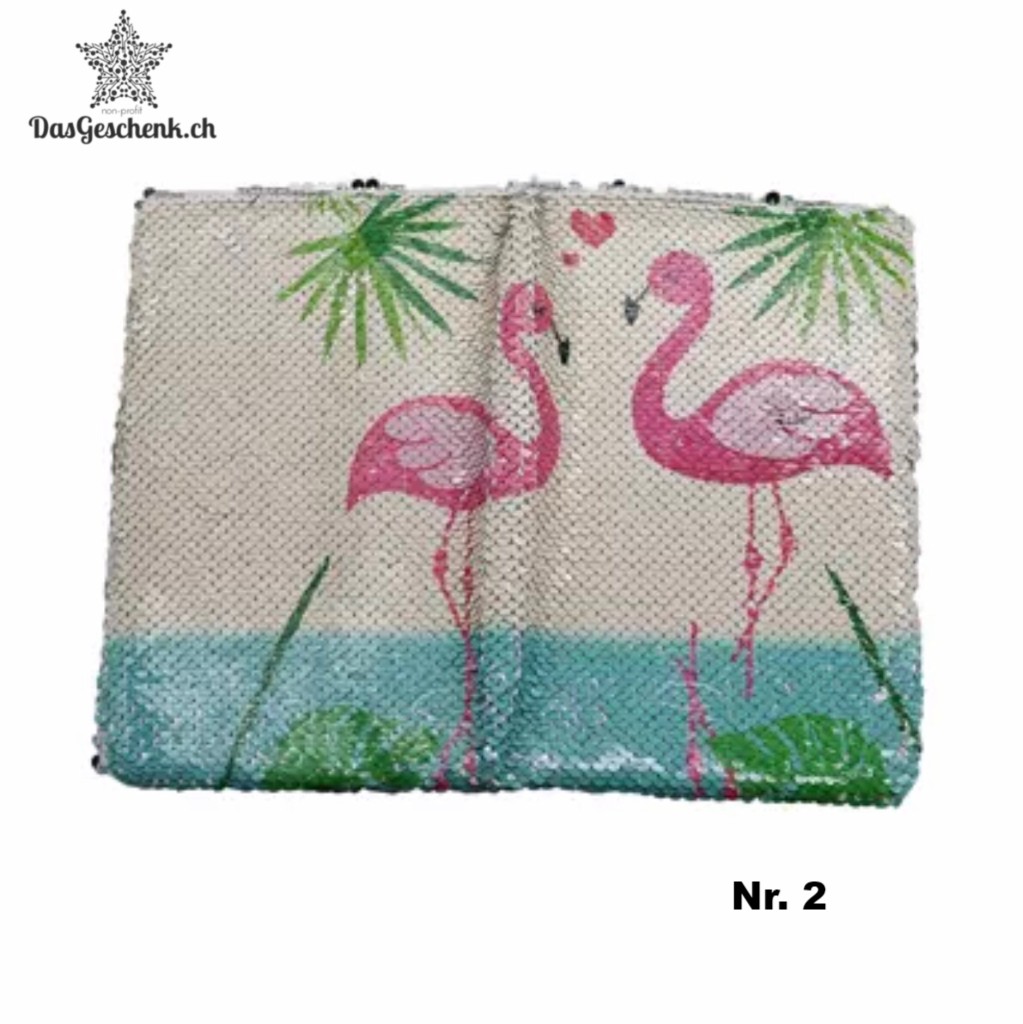 Notizbuch - Flamingo mit Wendepailletten