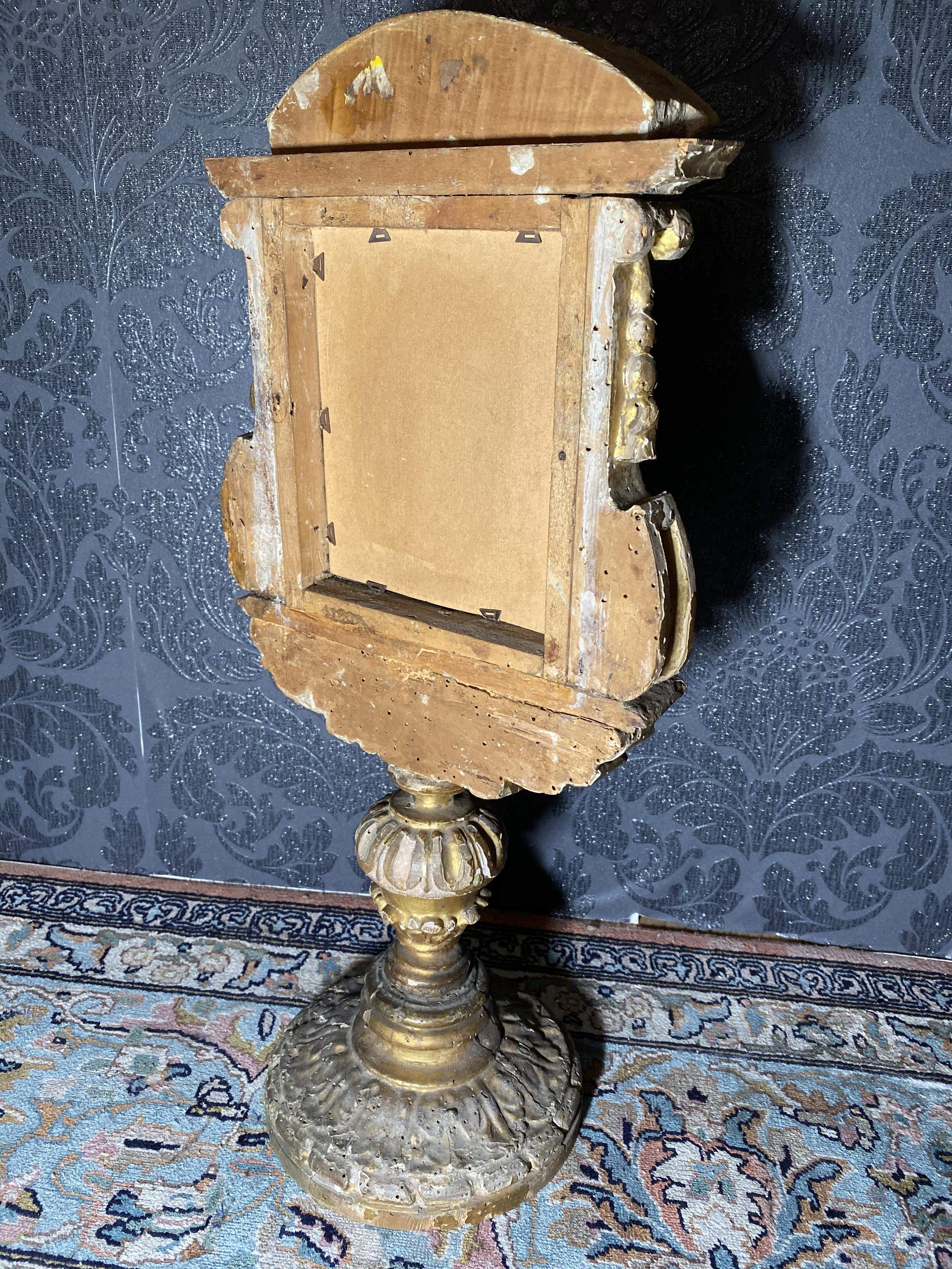 Holz Spiegel Barock vergoldet um 1700