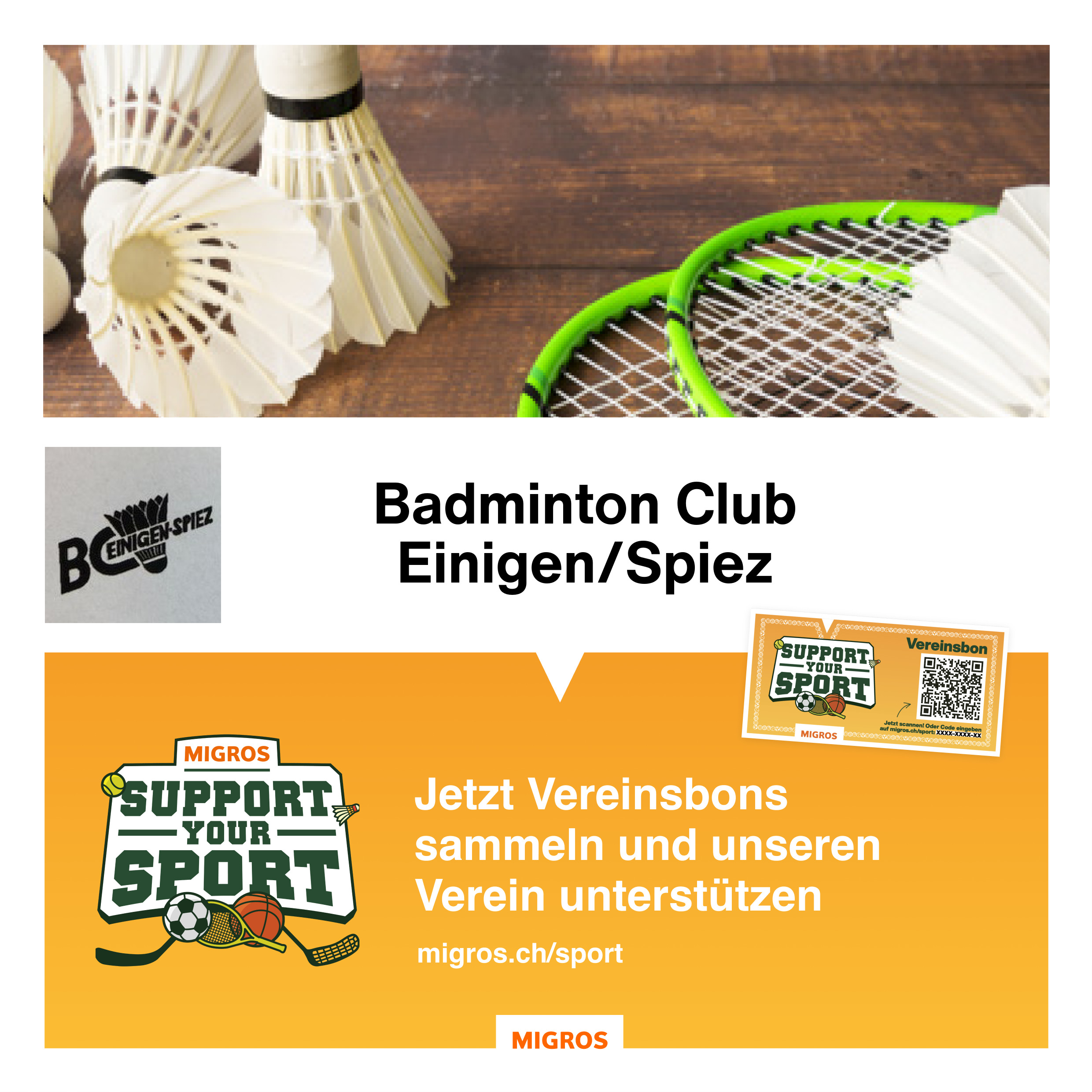 Support your sport - die Migros unterstützt den Amateursport