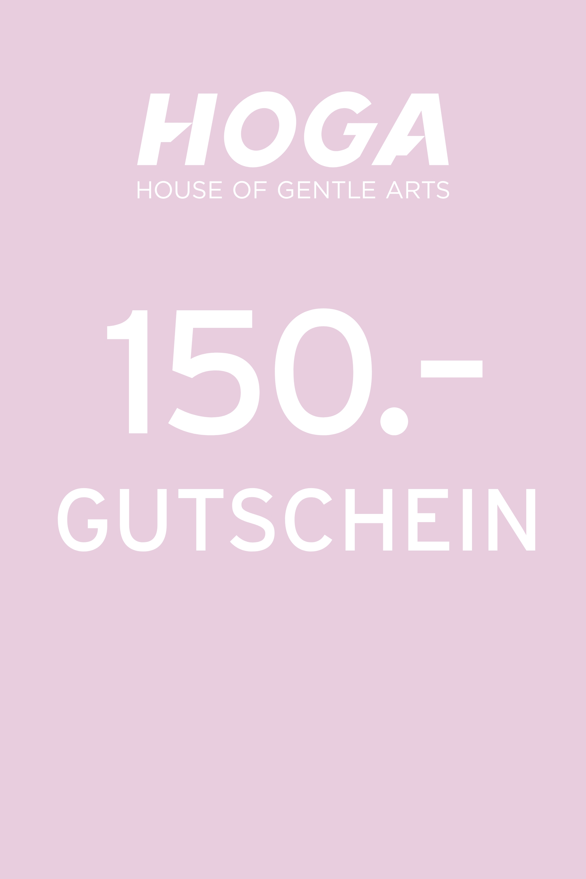 HOGA GUTSCHEIN / VOUCHER 150 CHF