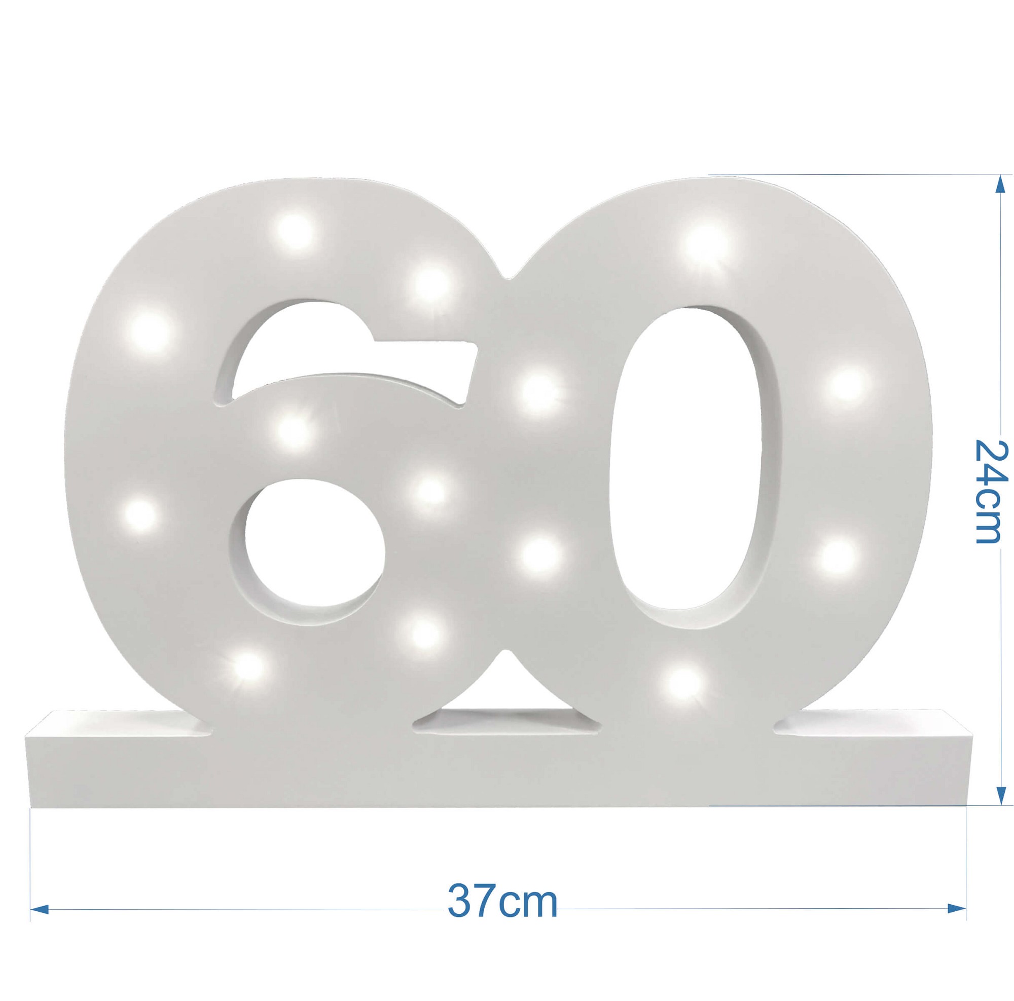LED- XL Gästebuch Weiß Zahl 60