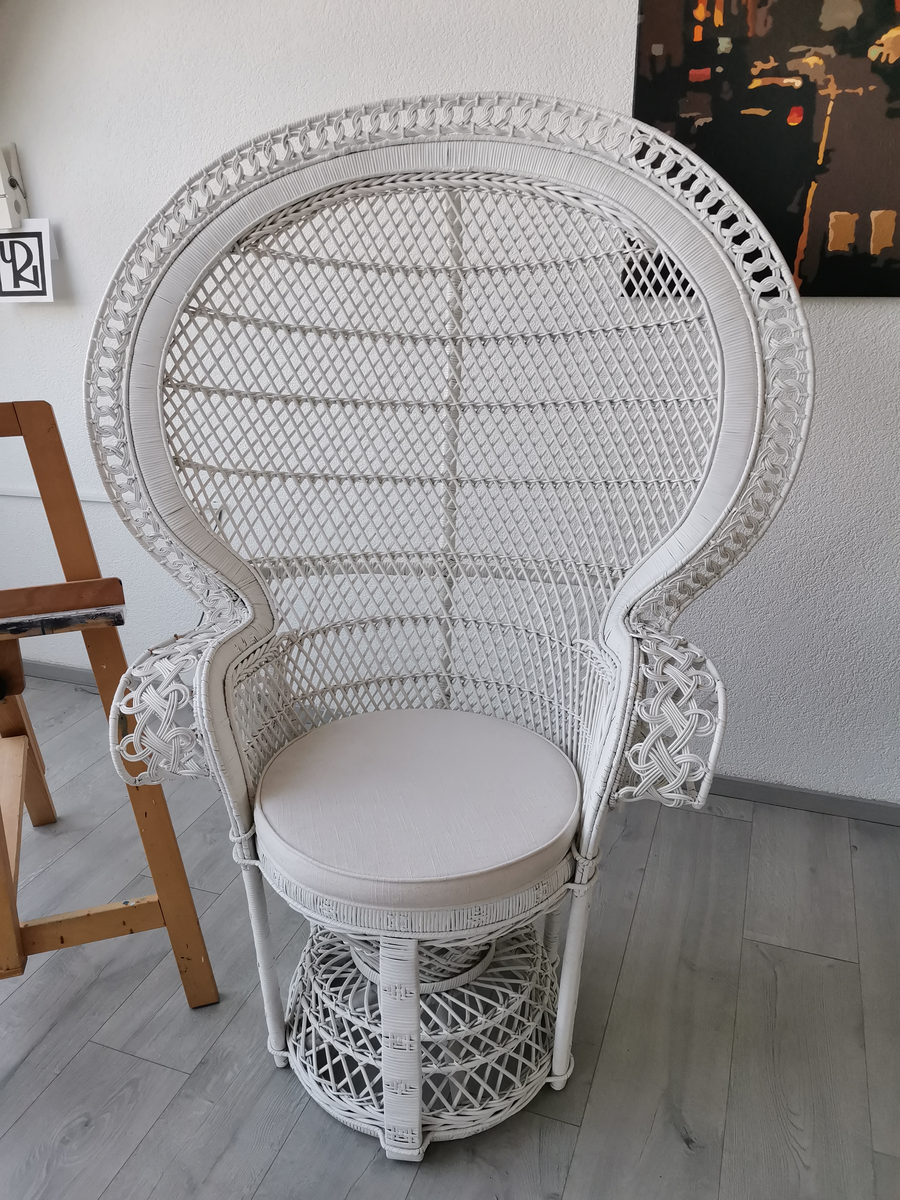 Rattan Pfauenthron Sessel