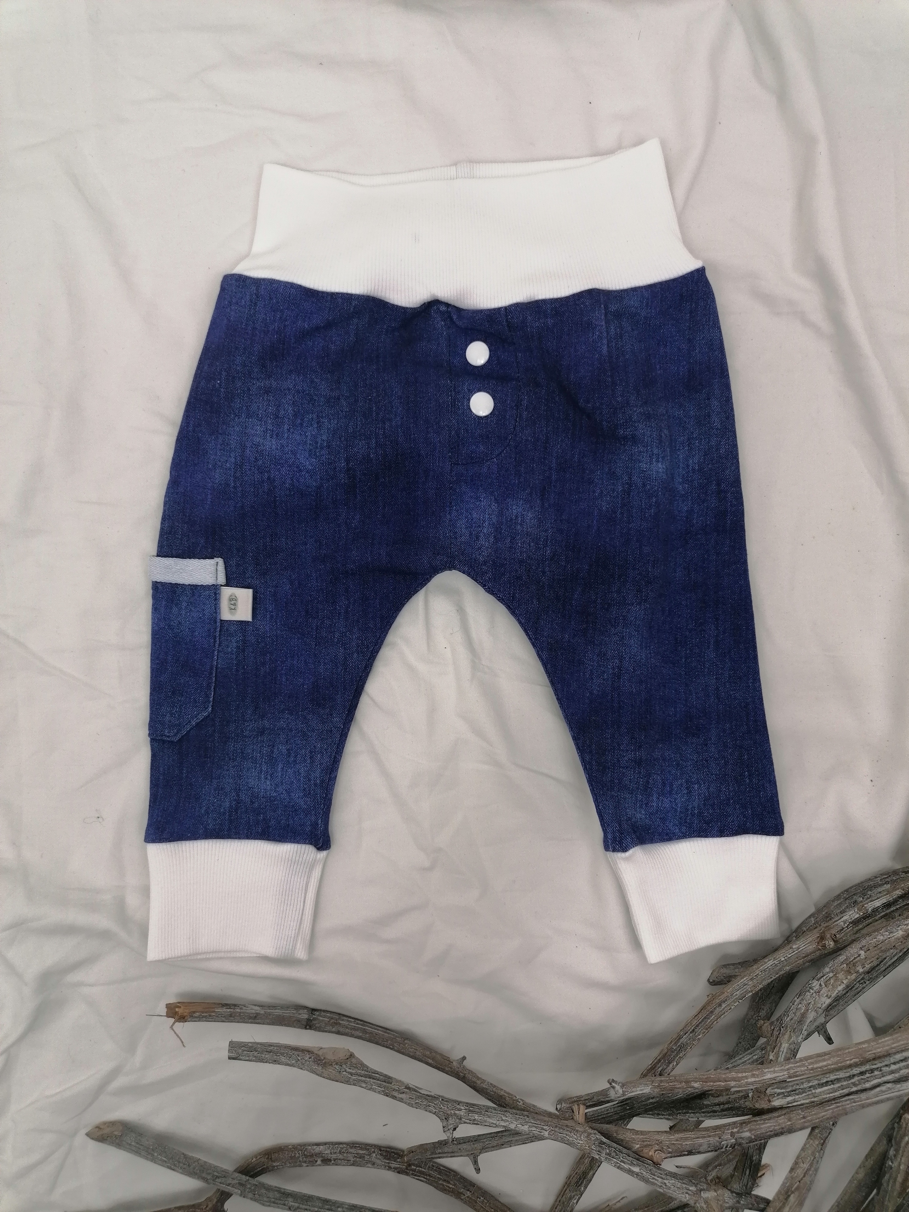 Babyhose aus Jeans Looking - Sommersweat