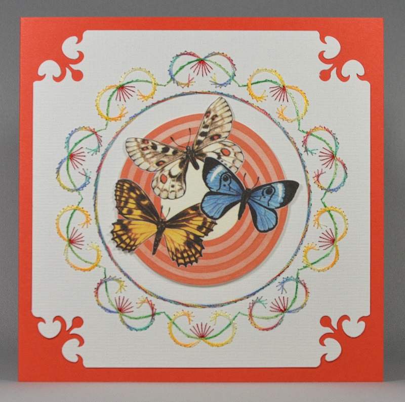 Grusskarte mit Schmetterlinge