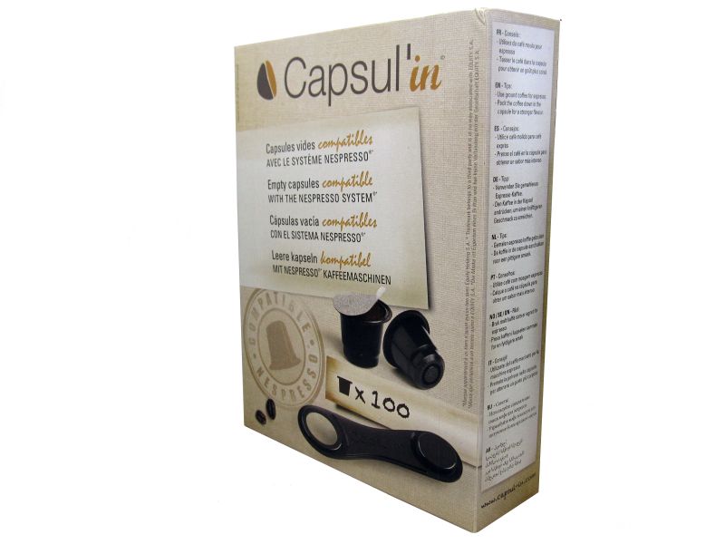 Capsul'in Refiller Kapseln 100 Stück Nespresso®-kompatibel (Oneway)