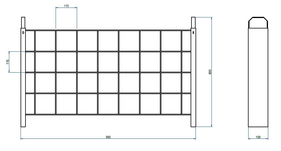 Aufbauelement 960 mm für 28 Flaschen Magnum