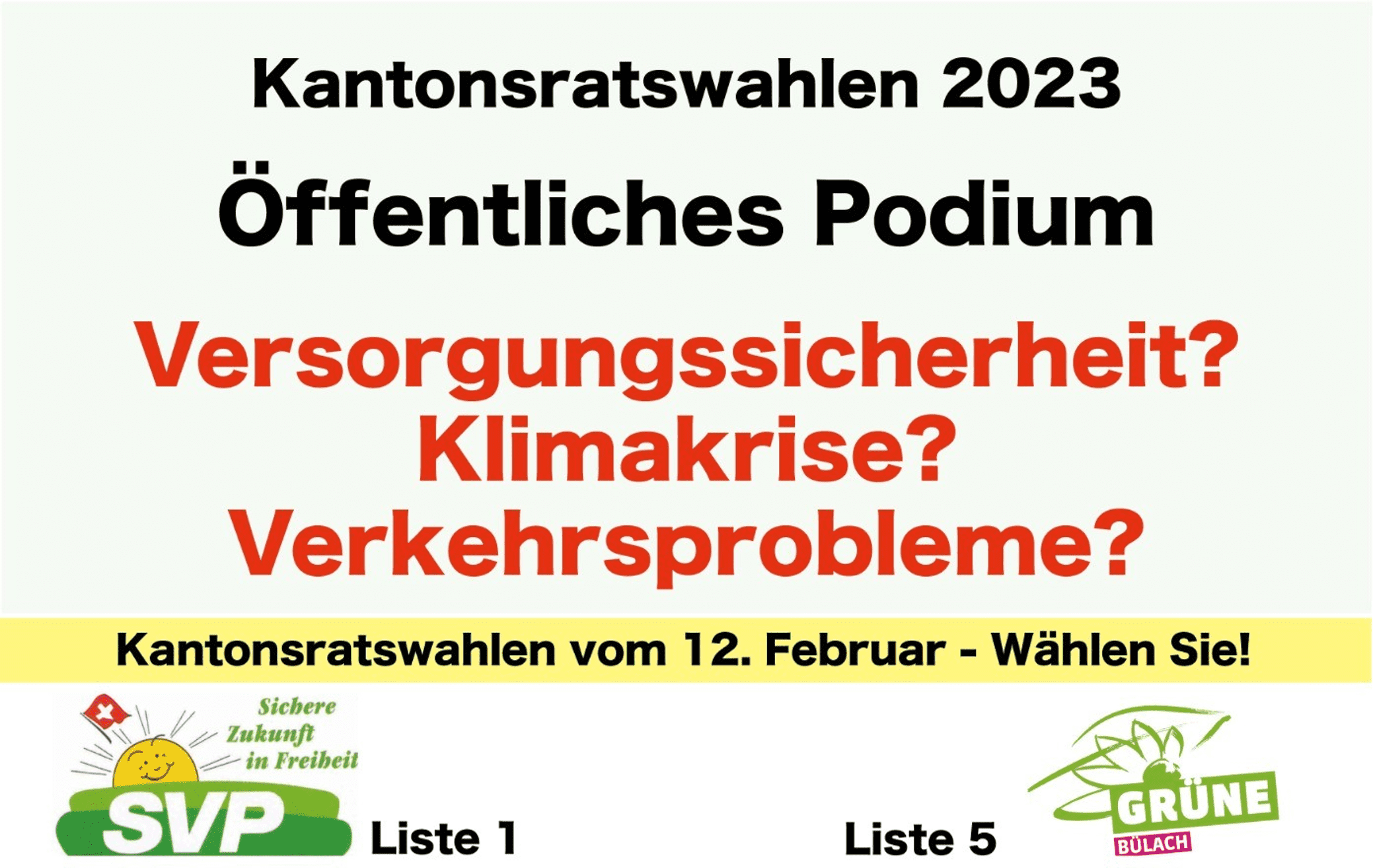 Öffentliches Podium Bülach, 25.01.2023