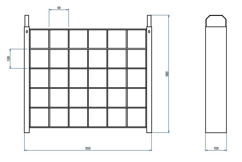 Aufbauelement 650 mm für 30 Flaschen 150 cl (PET)