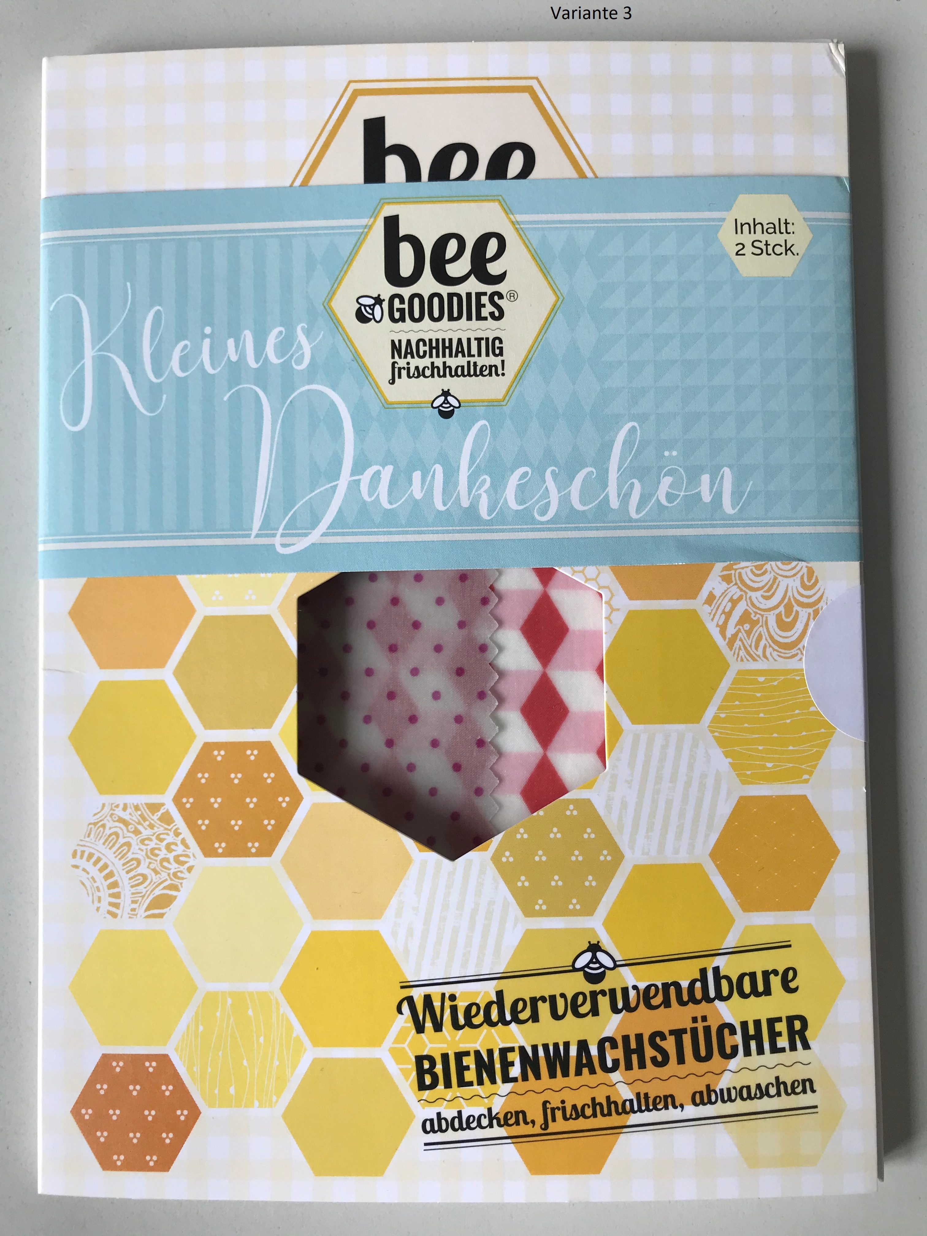 Bienenwachstücher wiederverwendbar 2-er Set "Kleines Dankeschön"