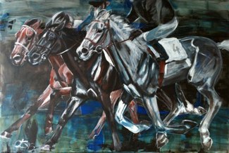 Night Riders, 4400 CHF  Acryl 80 x 120 cm