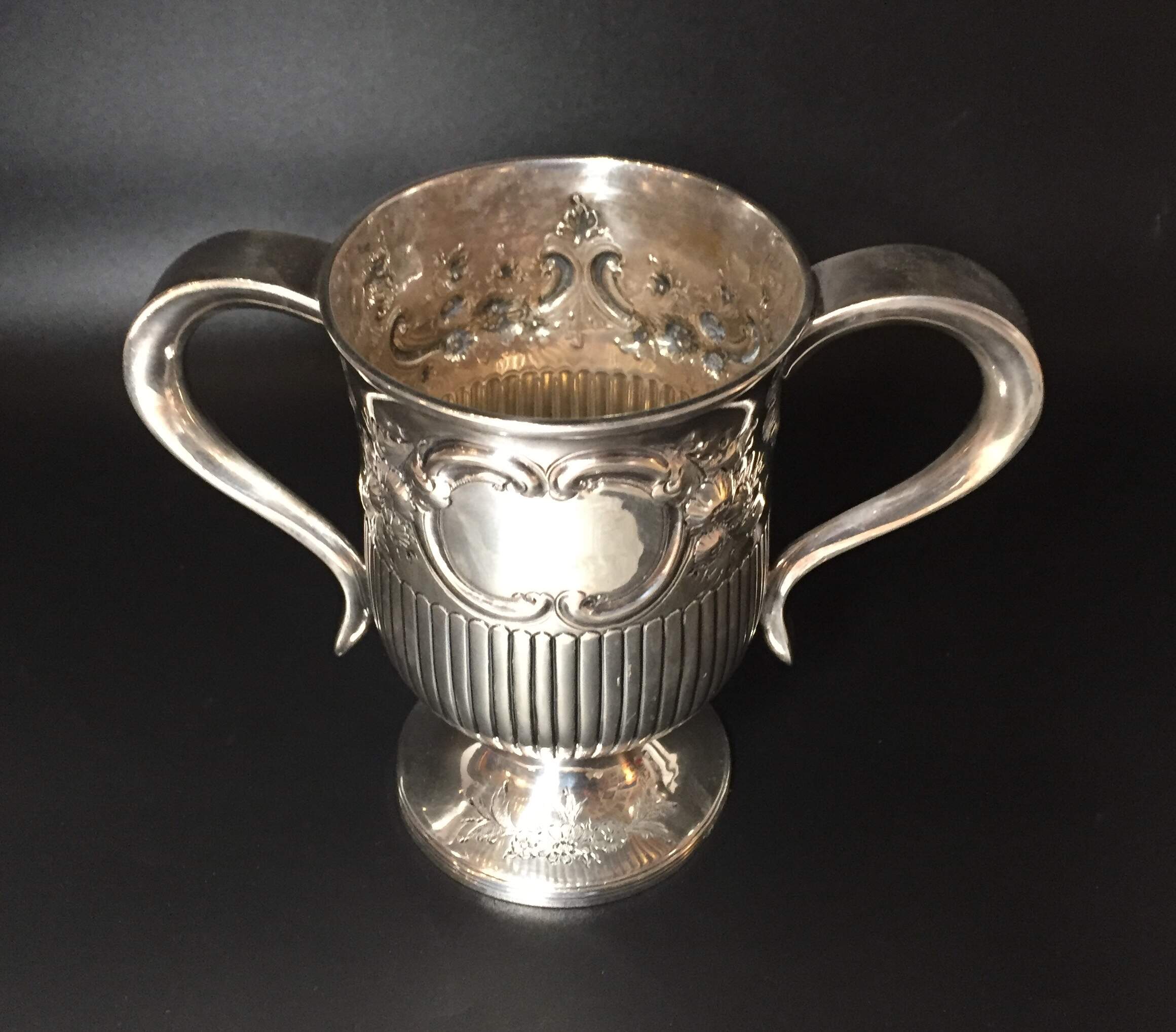 Antiker Silber (925er) Henkelpokal aus London