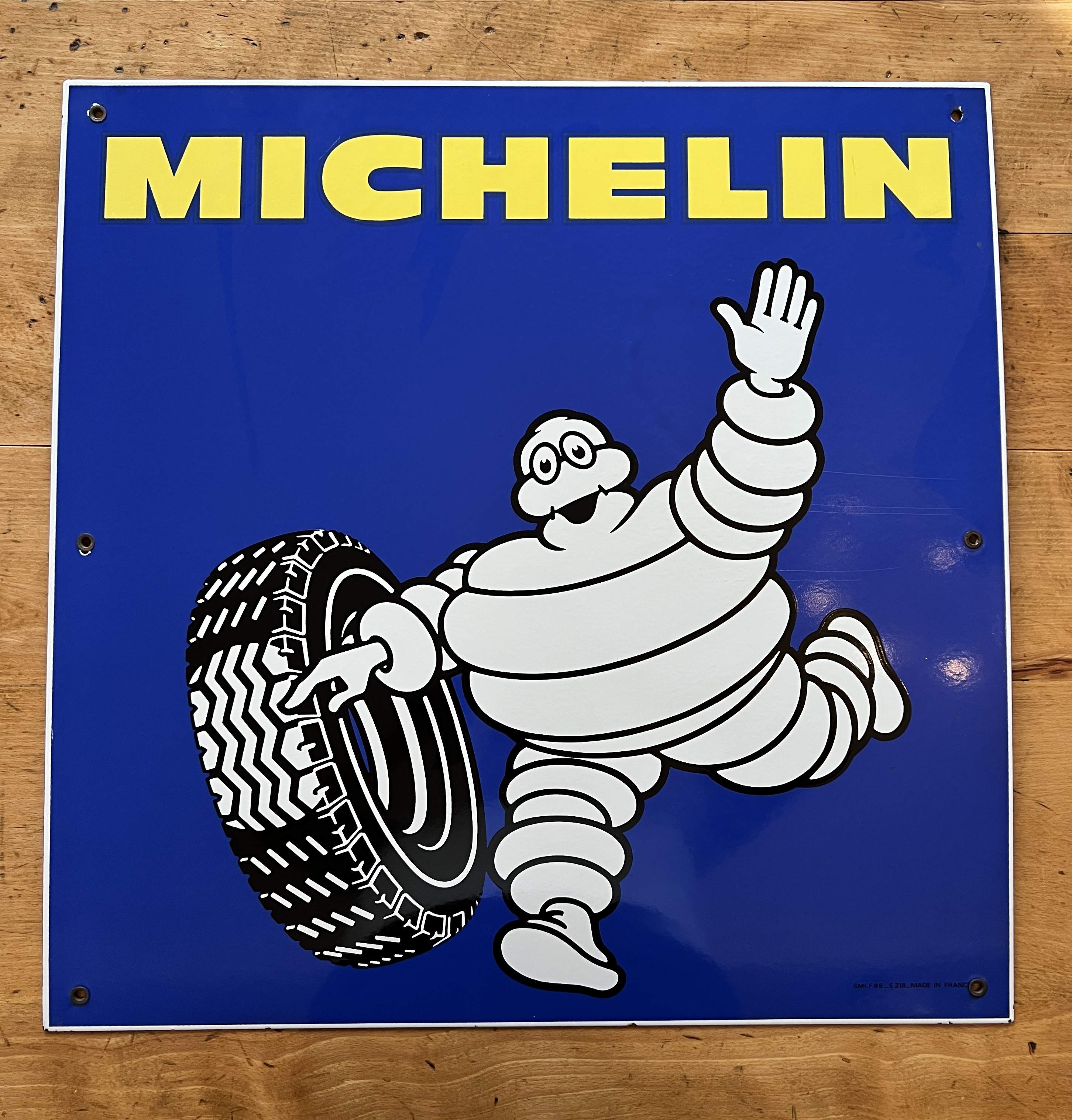 Altes Michelin Emailschild Frankreich um 1980