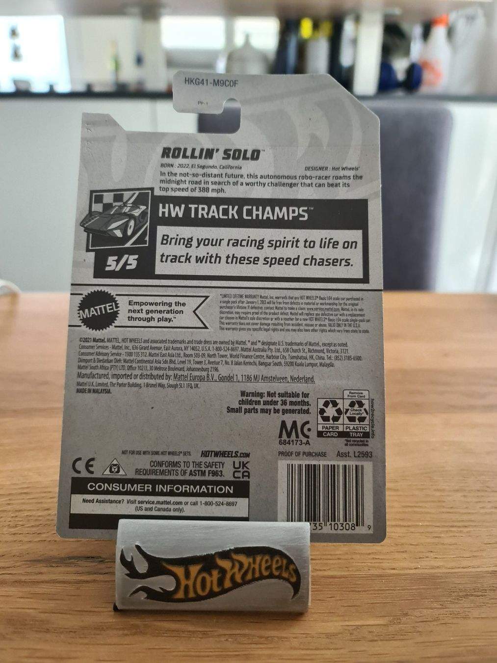 Hot Wheels HW Track Champs 2023 Rollin Solo 5/5 Long Card