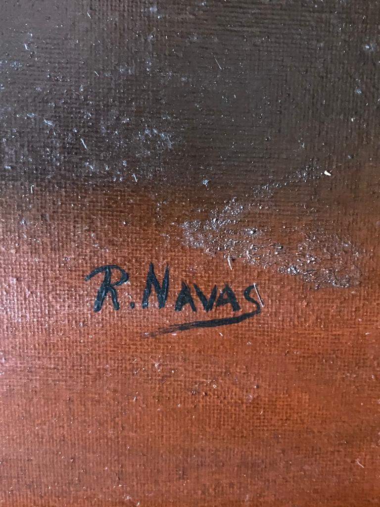 Gemälde Stillleben auf Leinwand Signiert Navas