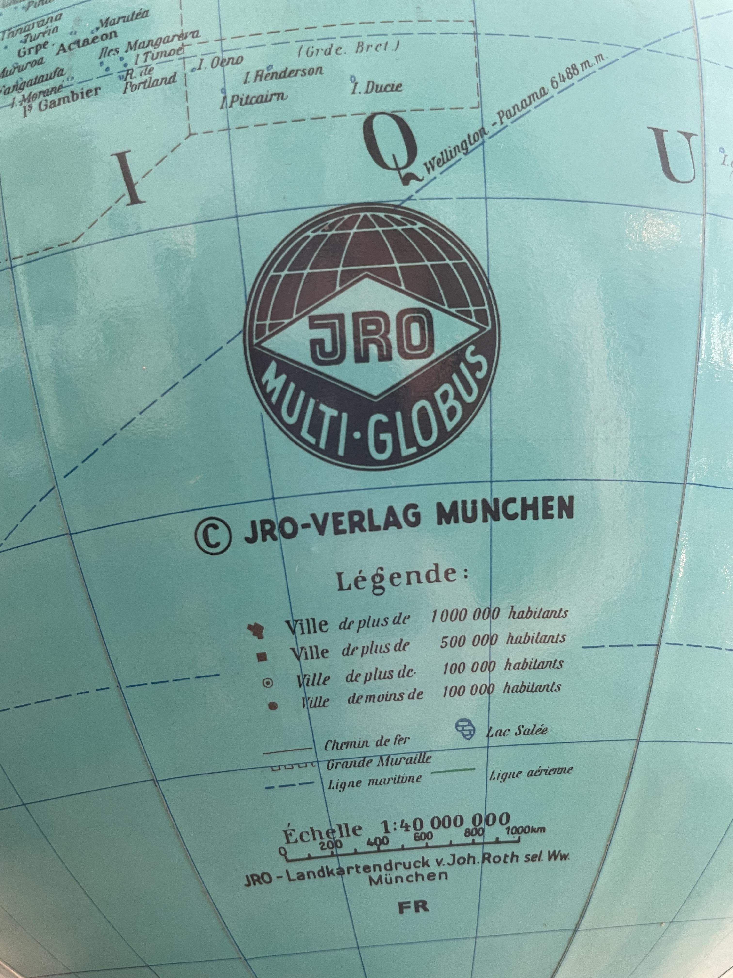 JRO Globus aus den 70ern, beleuchtet