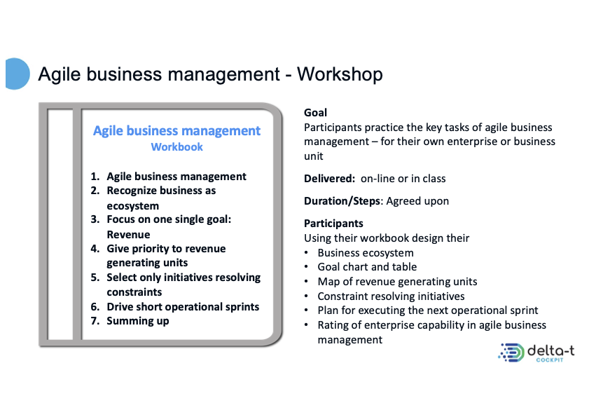 Agile business management workshop