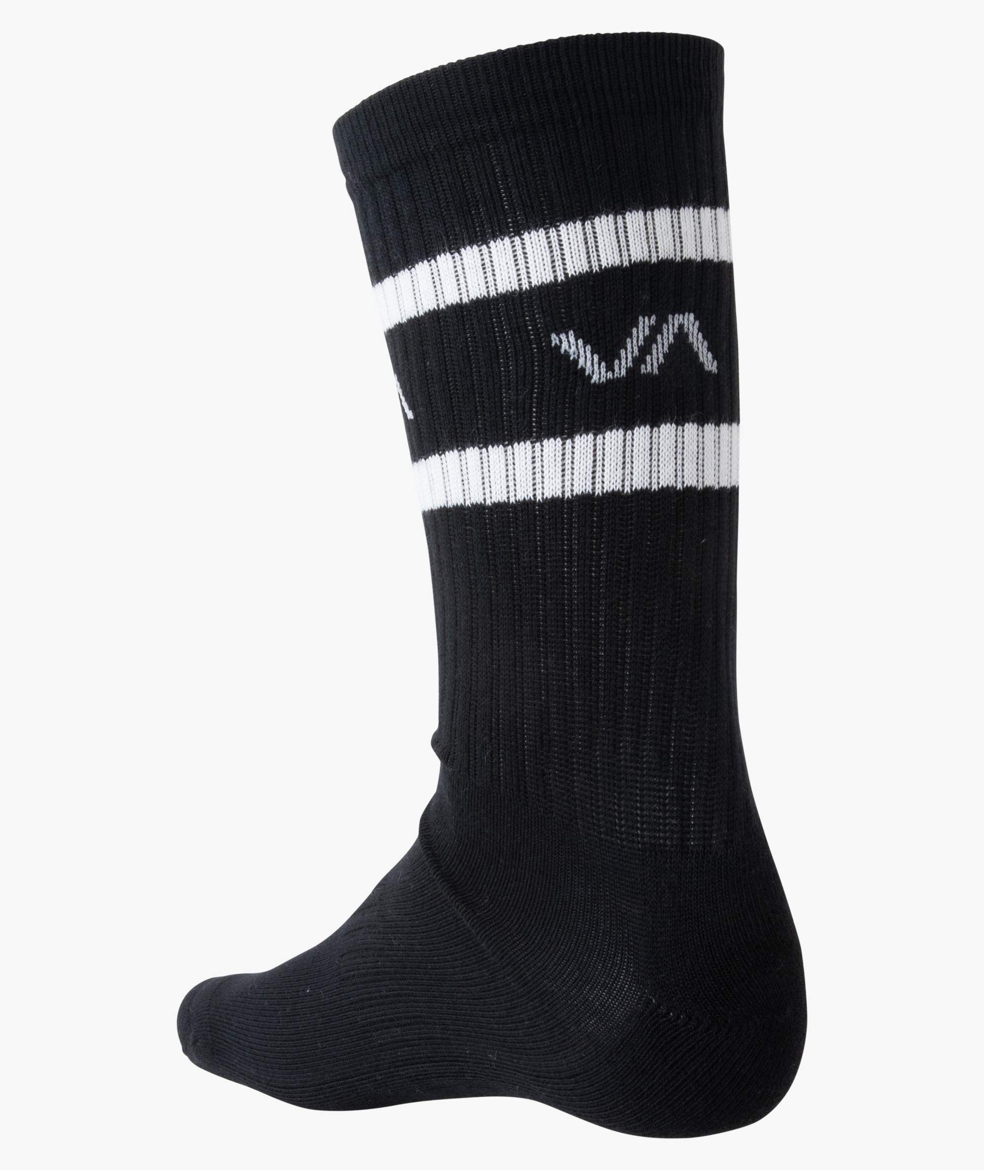RVCA 2 Pack Striped Crew Socks Black
