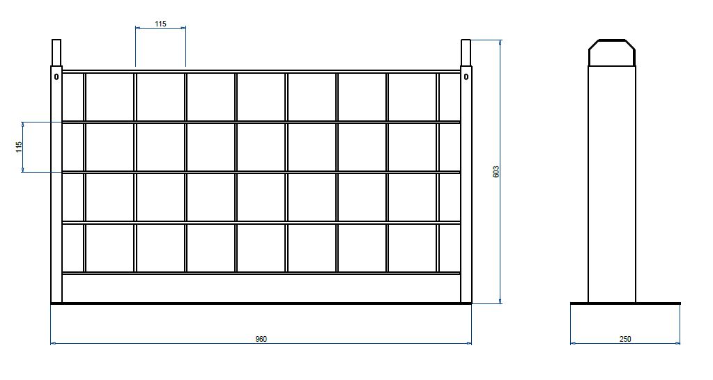 Grundelement 960 mm für 28 Flaschen Magnum