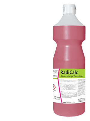 RadicalC | Entfernt Zementschleier, Zement- und Kalkrückstände, Ausblühungen und Rostpartikel. Beseitigt Kalk.