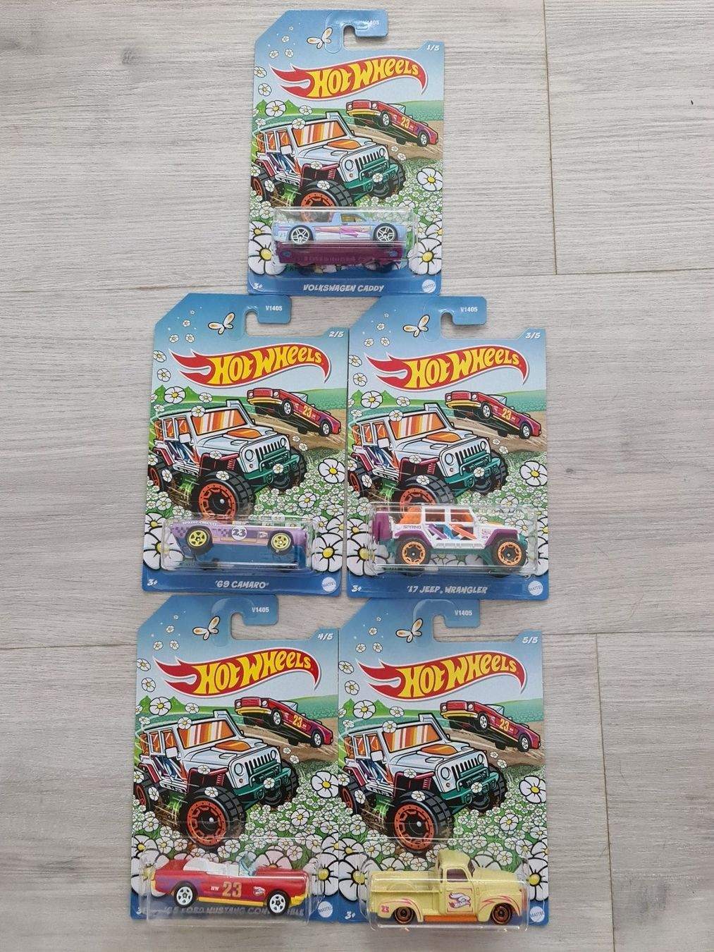 komplettes Set Hot Wheels Easter / Spring Series 2023 Long Card