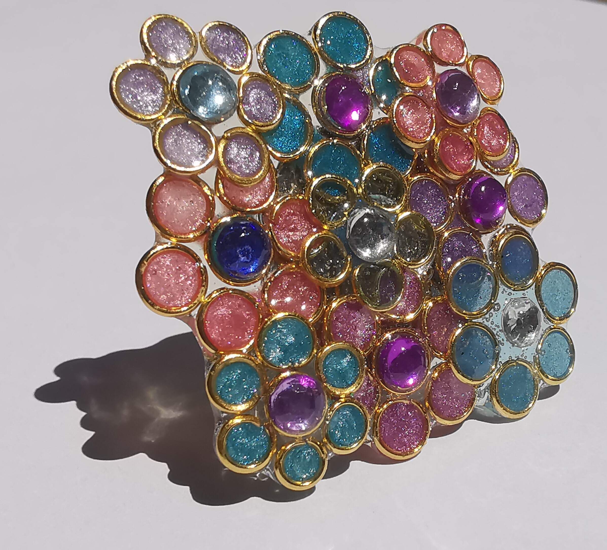 6000 - Coloured Flower Ring