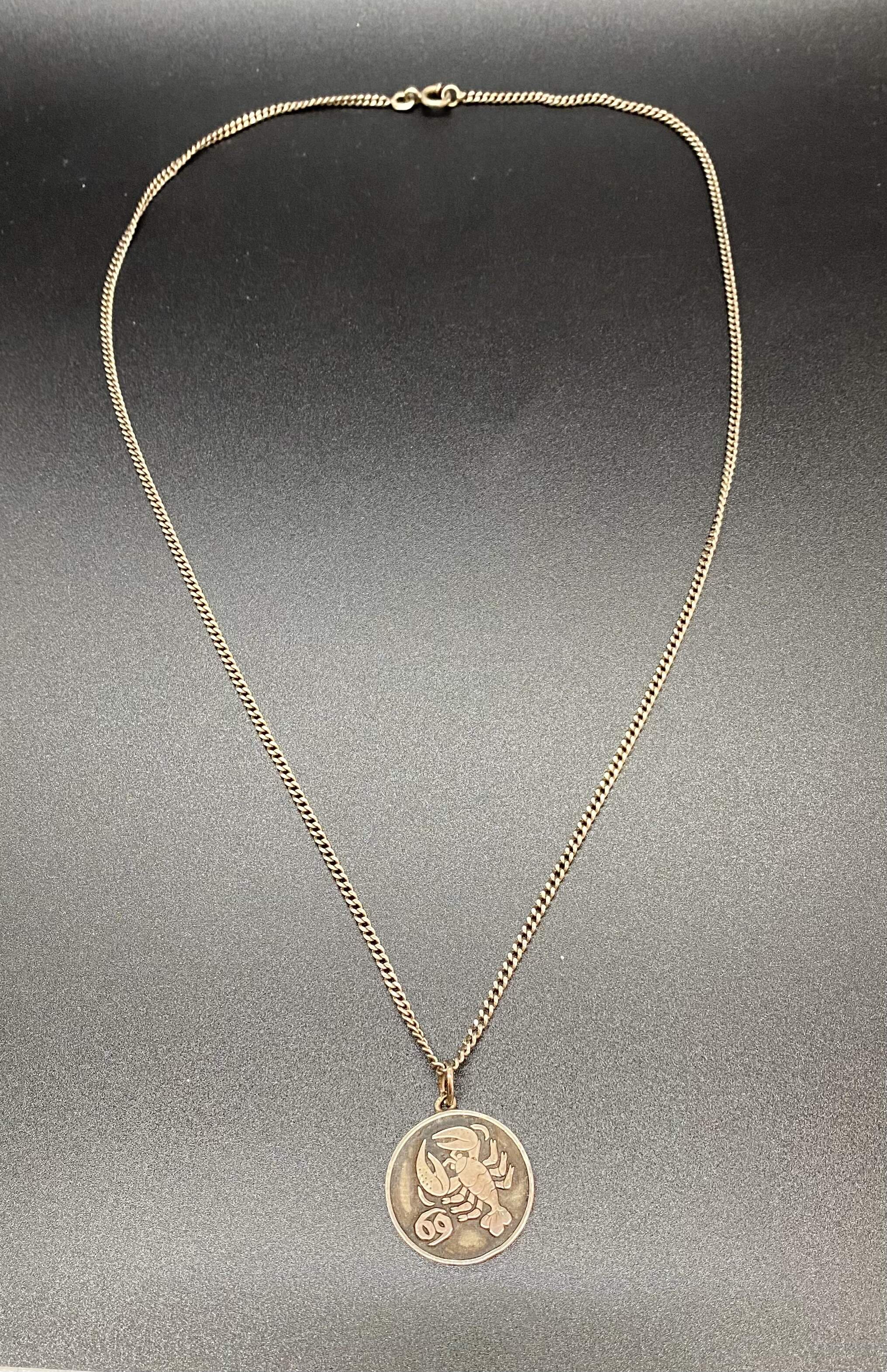 Silber (800er) Halskette mit Sternzeichen Skorpion