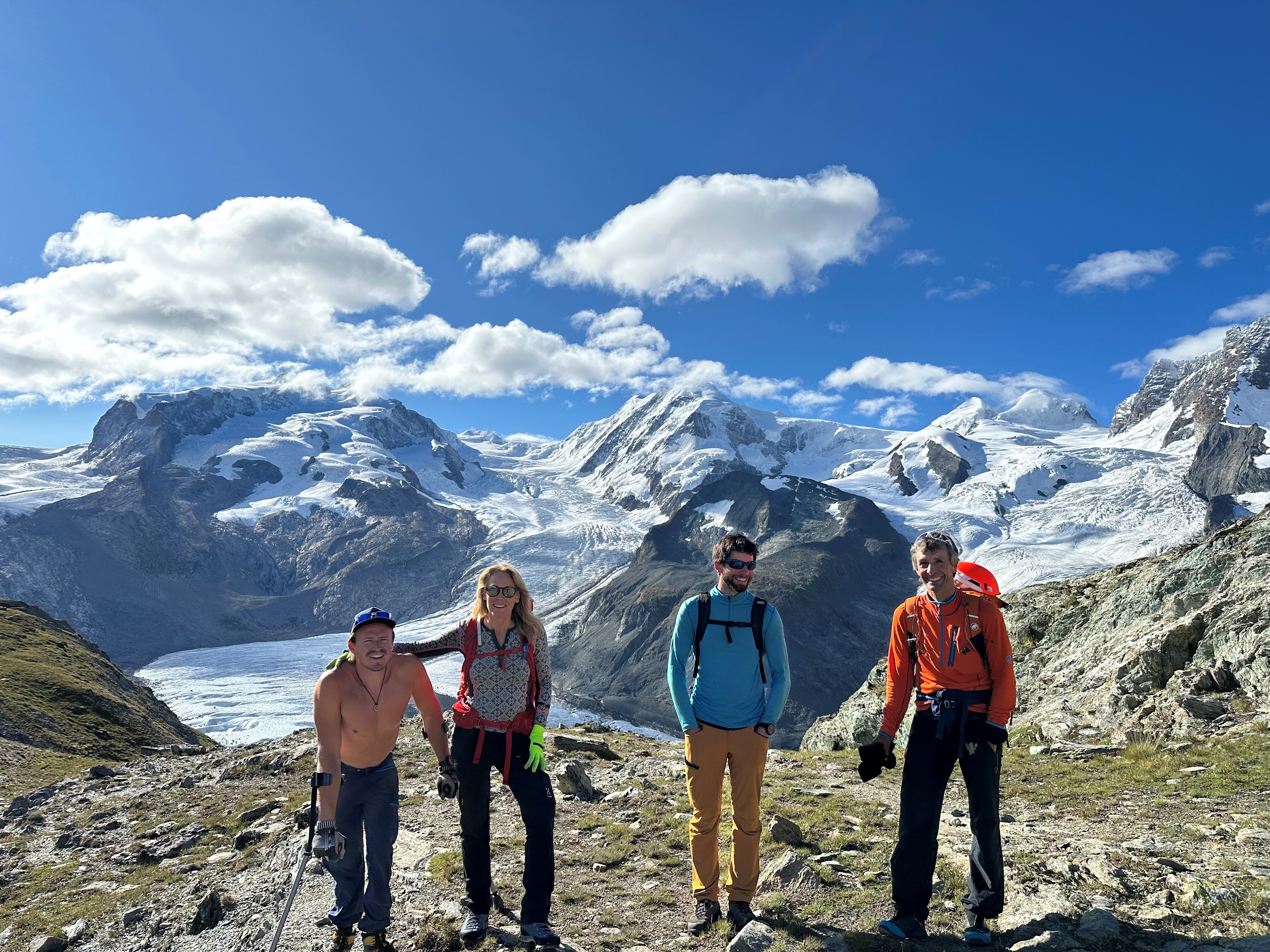 Interessante Tage rund um Zermatt am Riffelhorn und Dom von heiss bis saukalt!