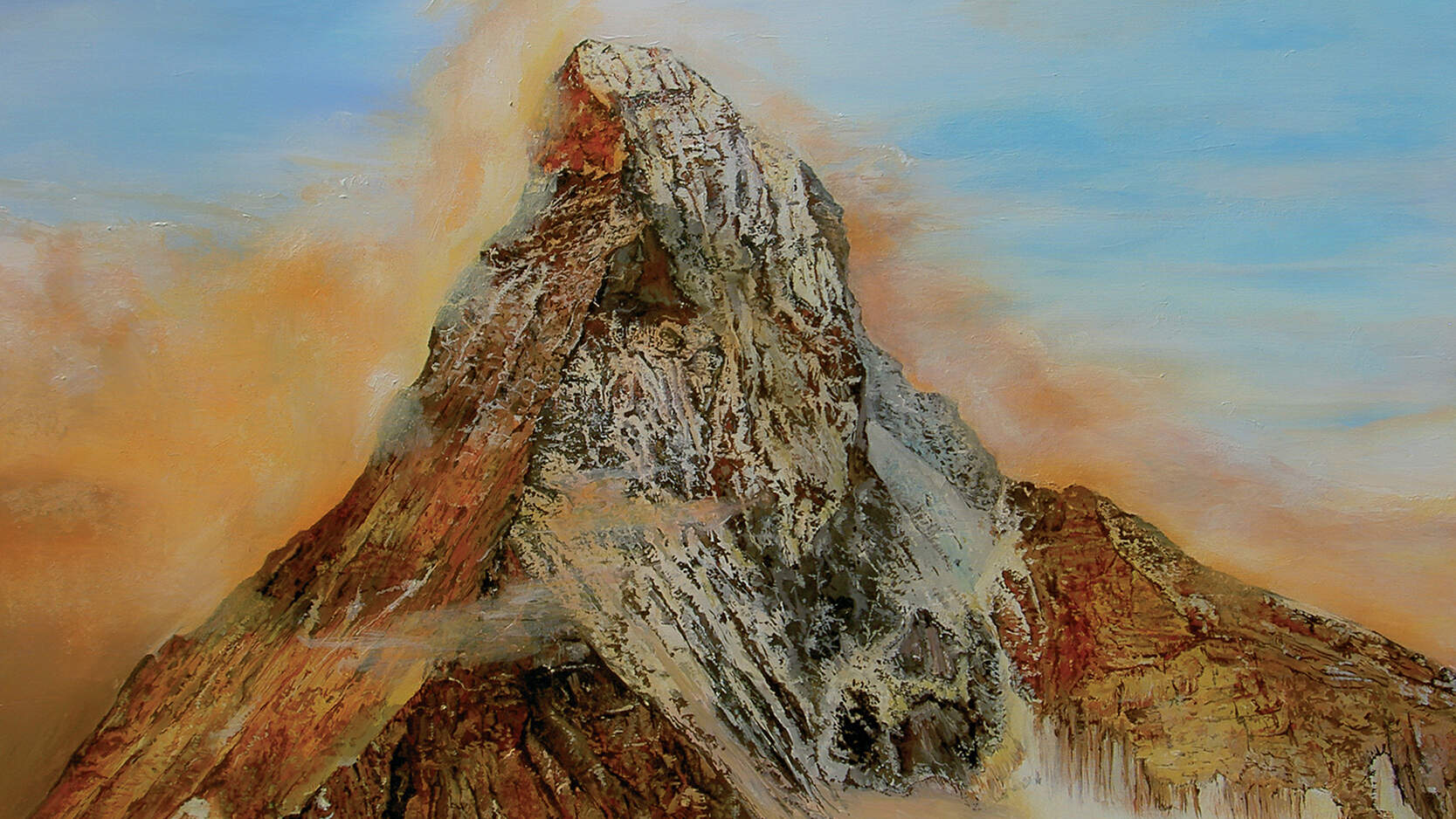 Matterhorn-Acryl auf Leinwand