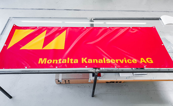 banner 270x90cm für montalta kanalservice ag