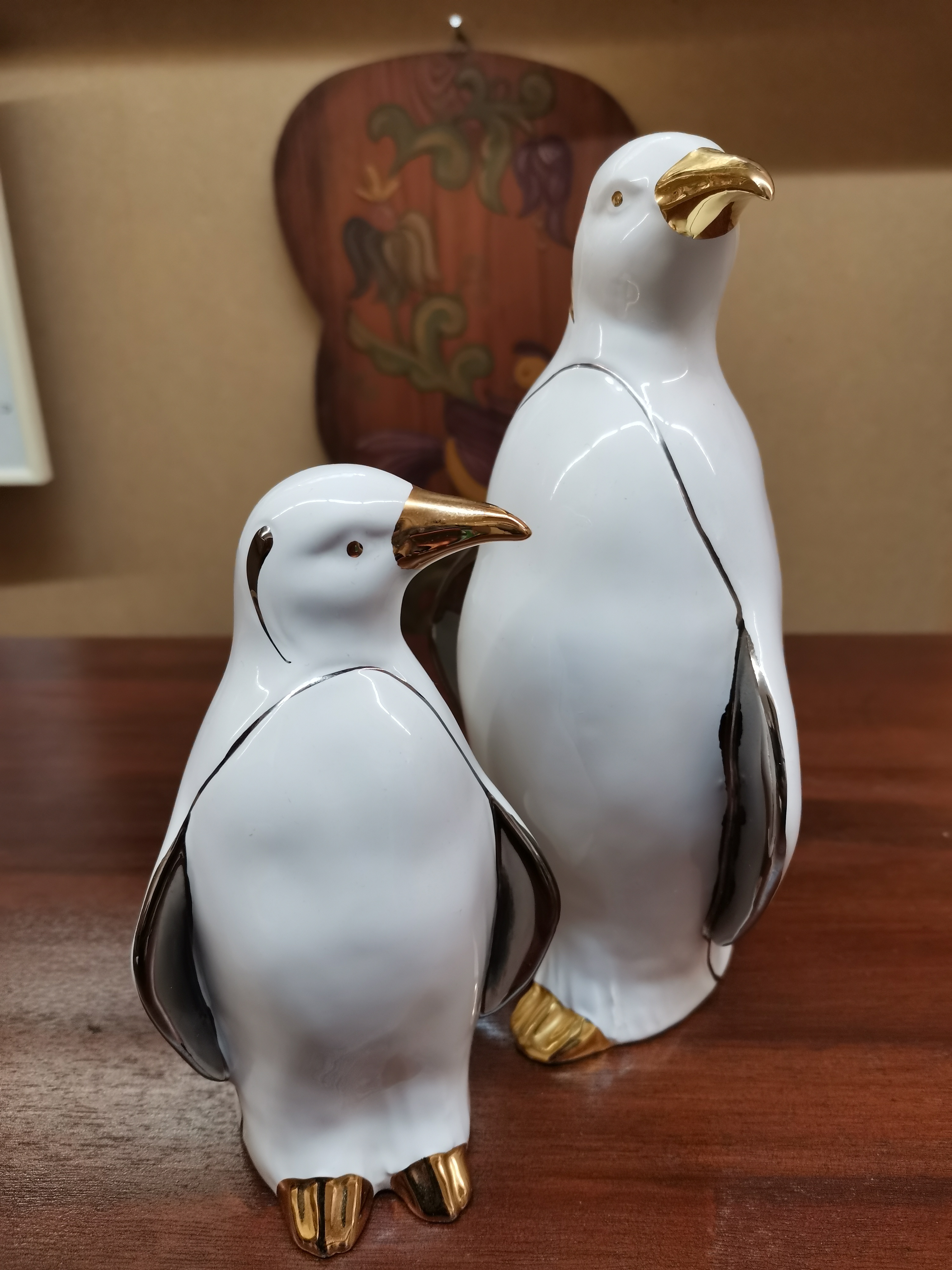 Pinguine Porzellan Mutter und Kind