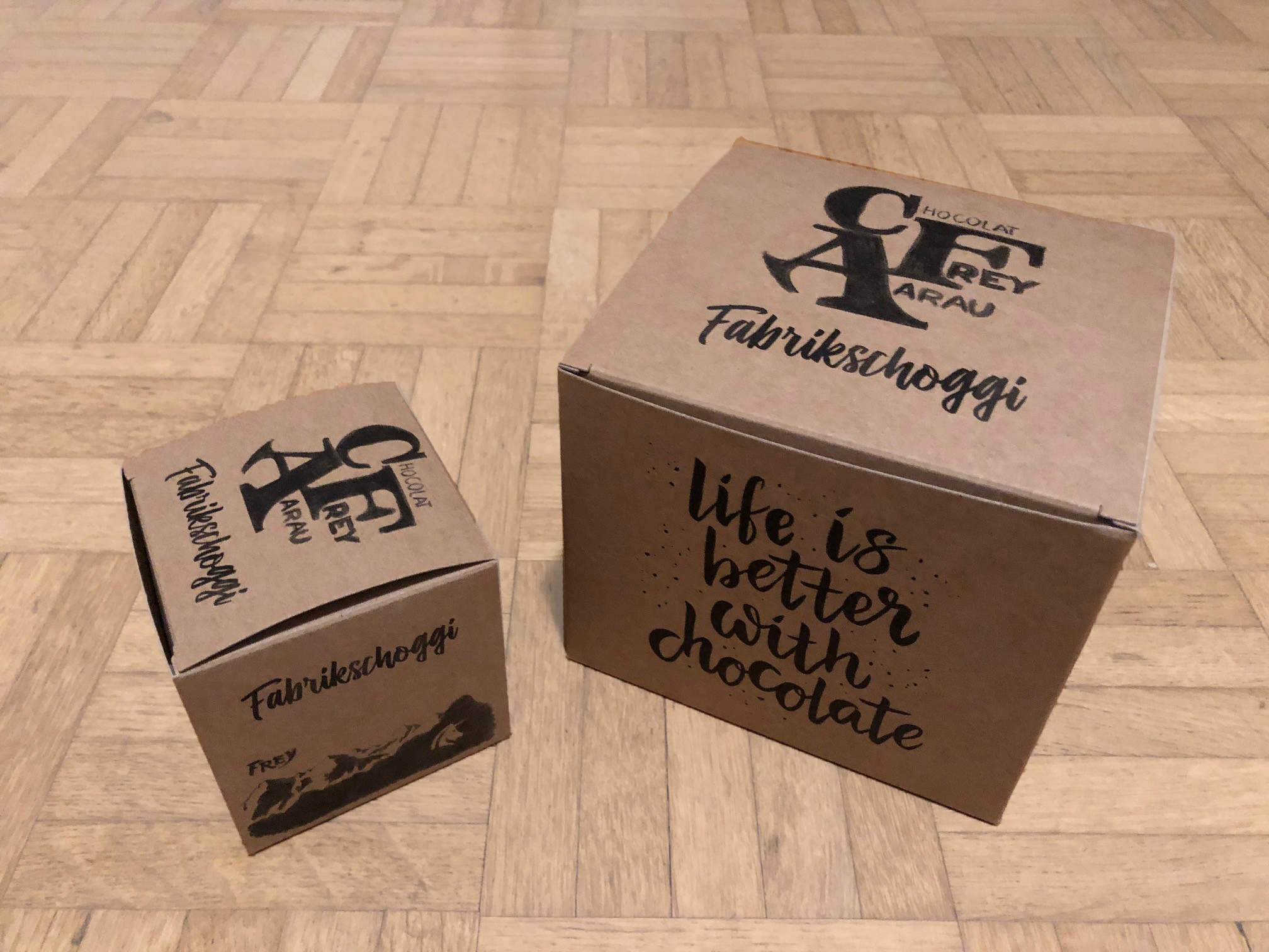 Verpackungsdesign – Besucherzentrum Chocolat Frey