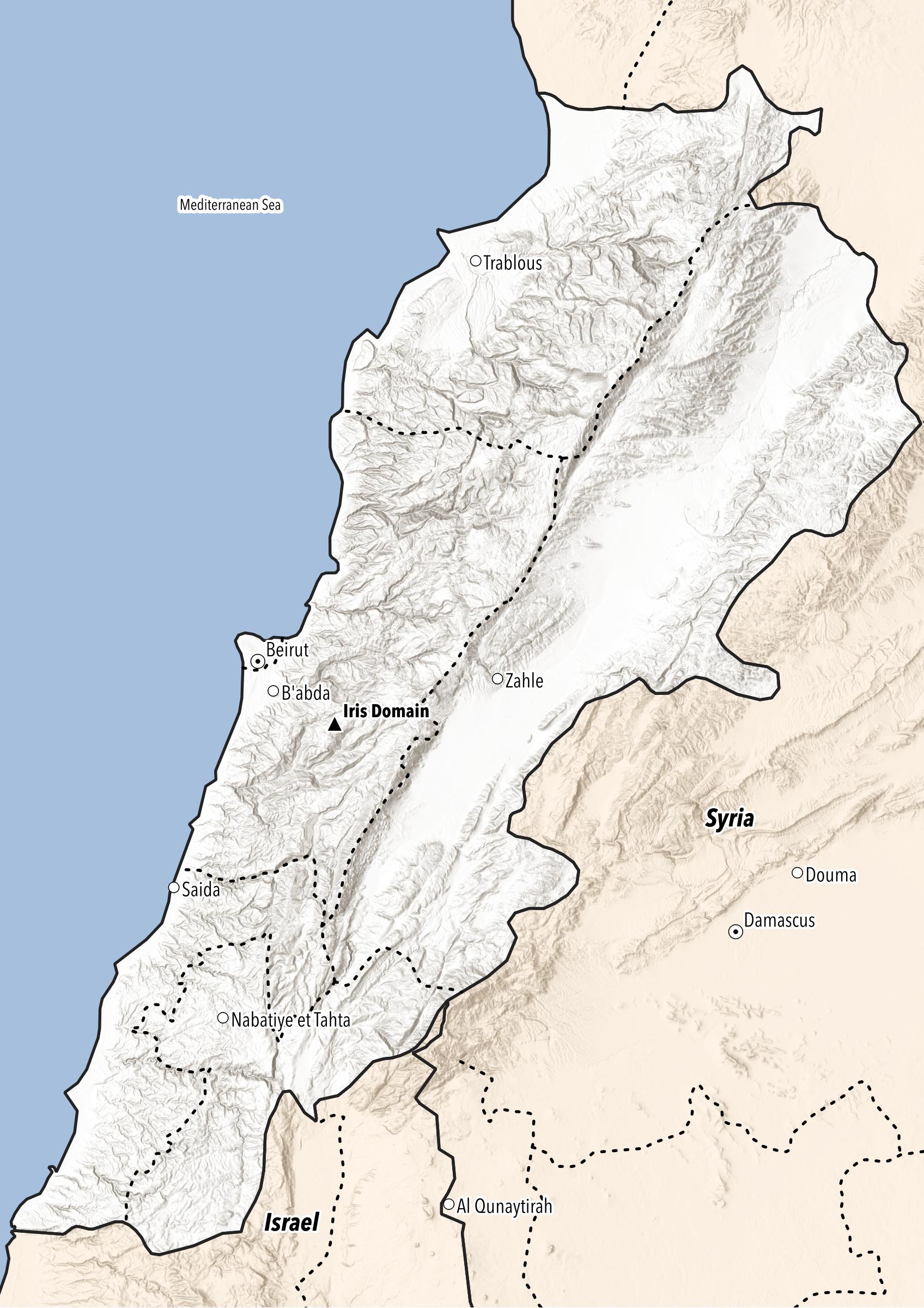Standort Weingut Iris Domain im Libanon