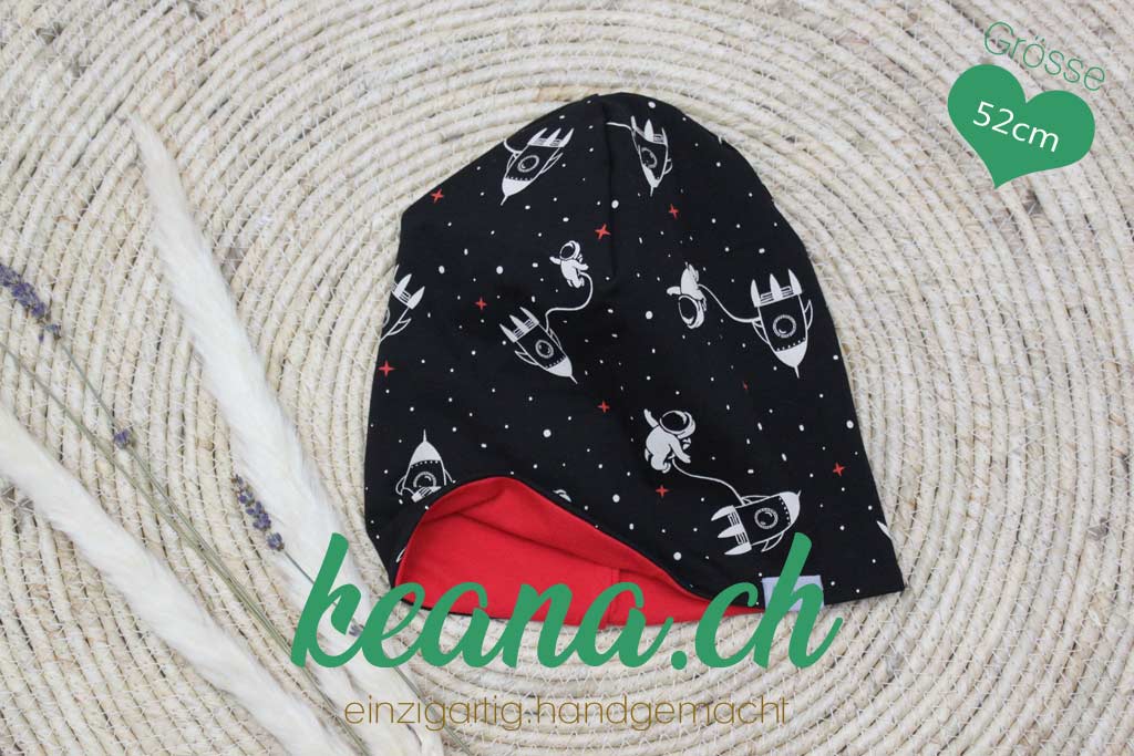 Beanie Mütze für Kinder, Grösse 52cm (3-5 Jahre), diverse Motive, handmade