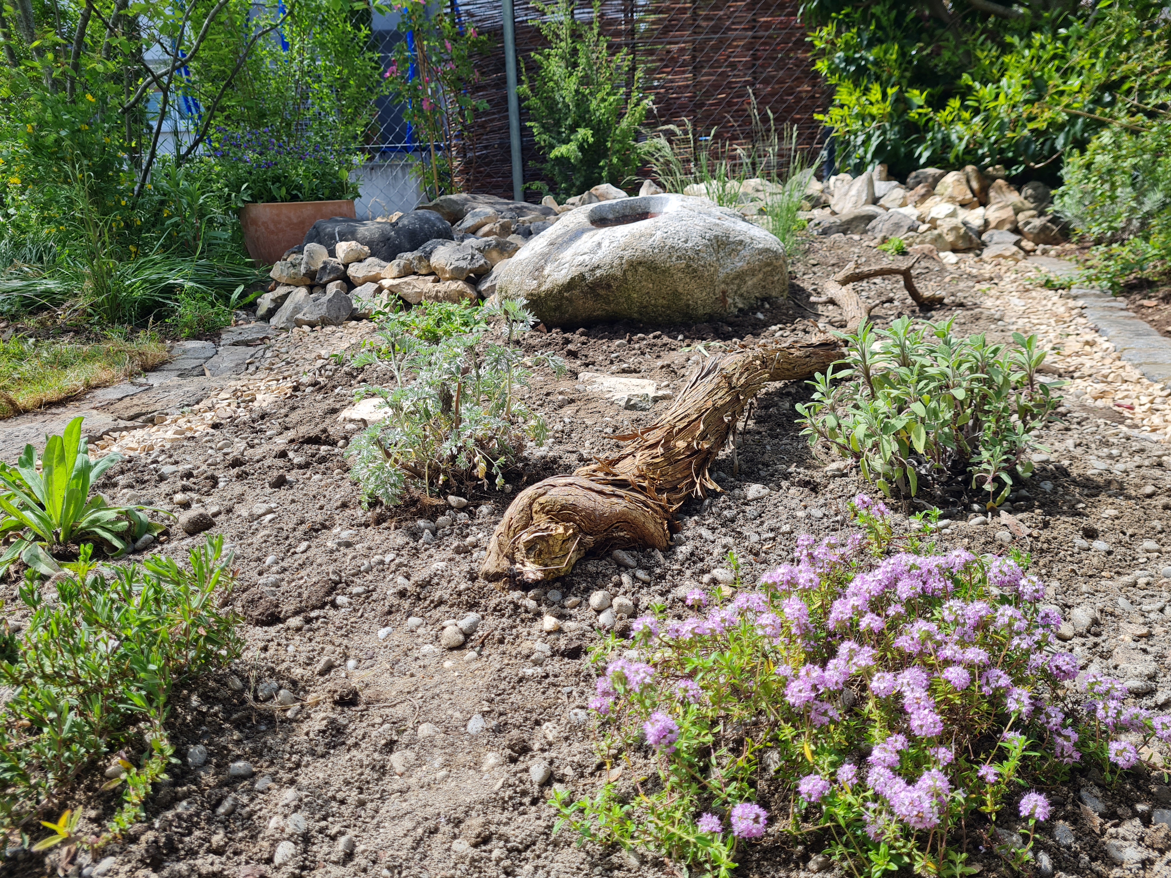 und Kleinstrukturen in einem Garten in Gossau (ZH)