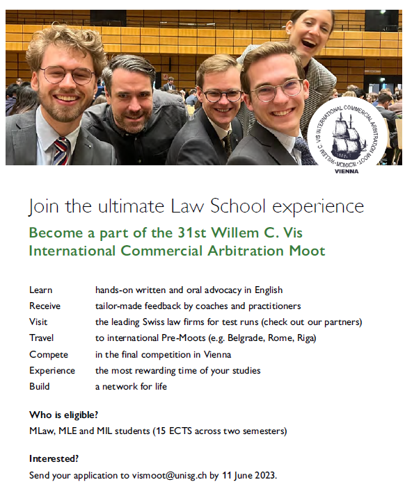 Applications for the 31st Vis Moot are open!(17. April 2023)