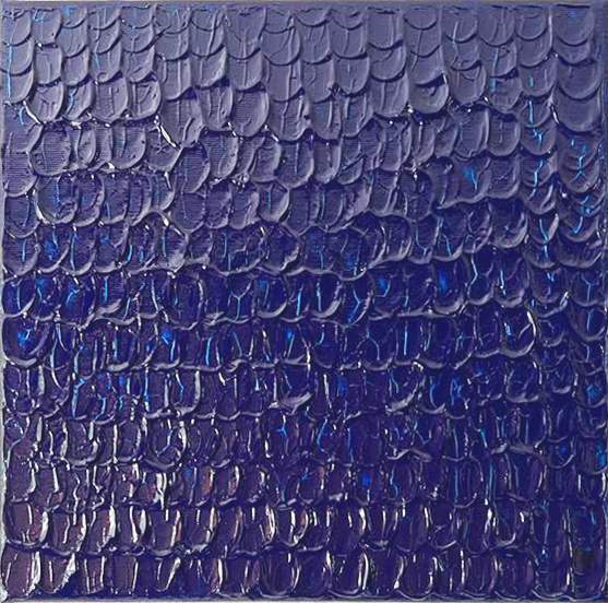 Abstract painting dark blue - Peinture abstraite bleu fonce