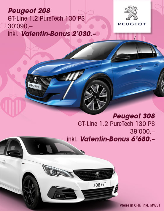 Peugeot mit Valentin Bonus probefahren