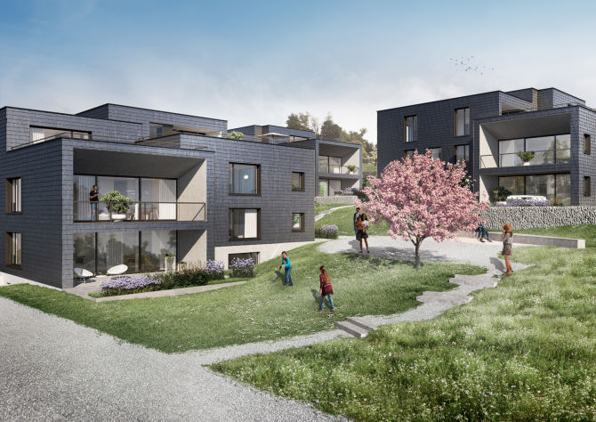 Wohnqualität durch Lage und Architektur, Münzentalstrasse, 5212 Hausen, 5 MFH 25 Whg.