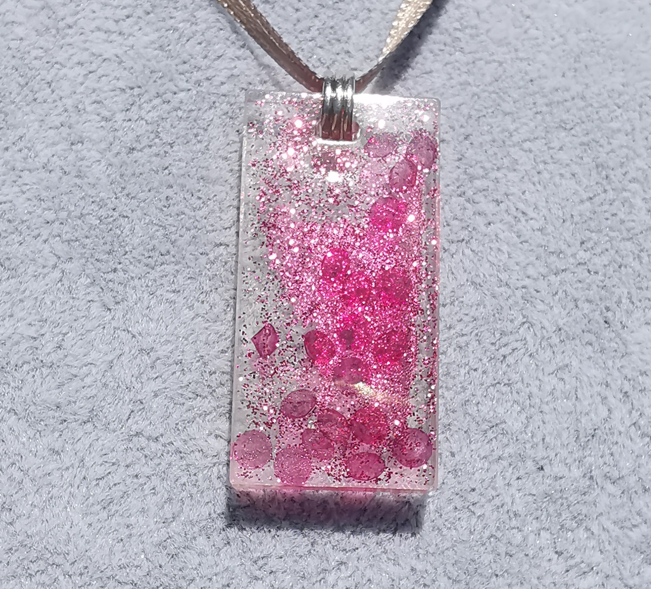 3790 - Pink Glitter Rectangular
