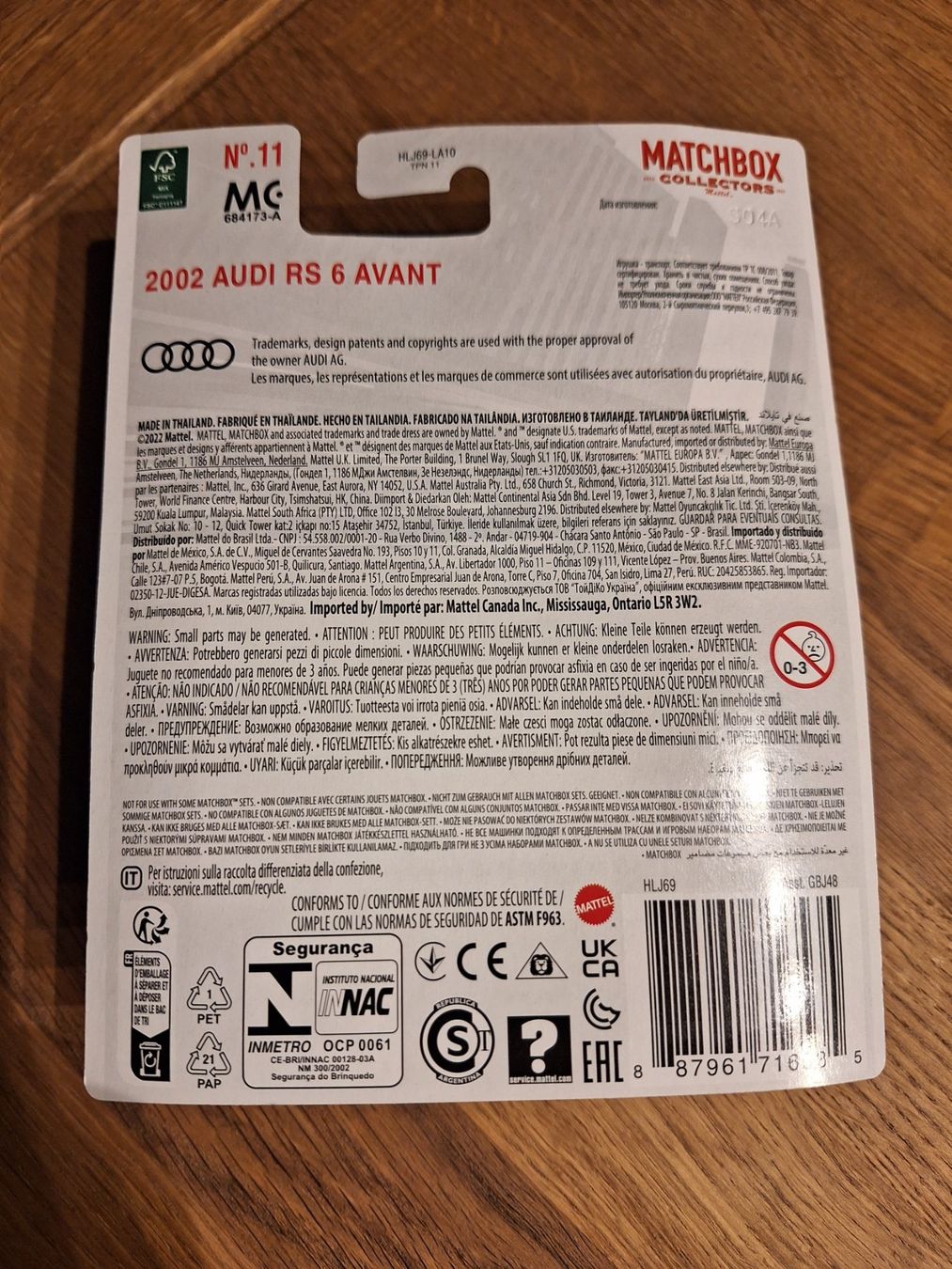 Matchbox Collectors 2023 2002 Audi RS 6 Avant No. 11