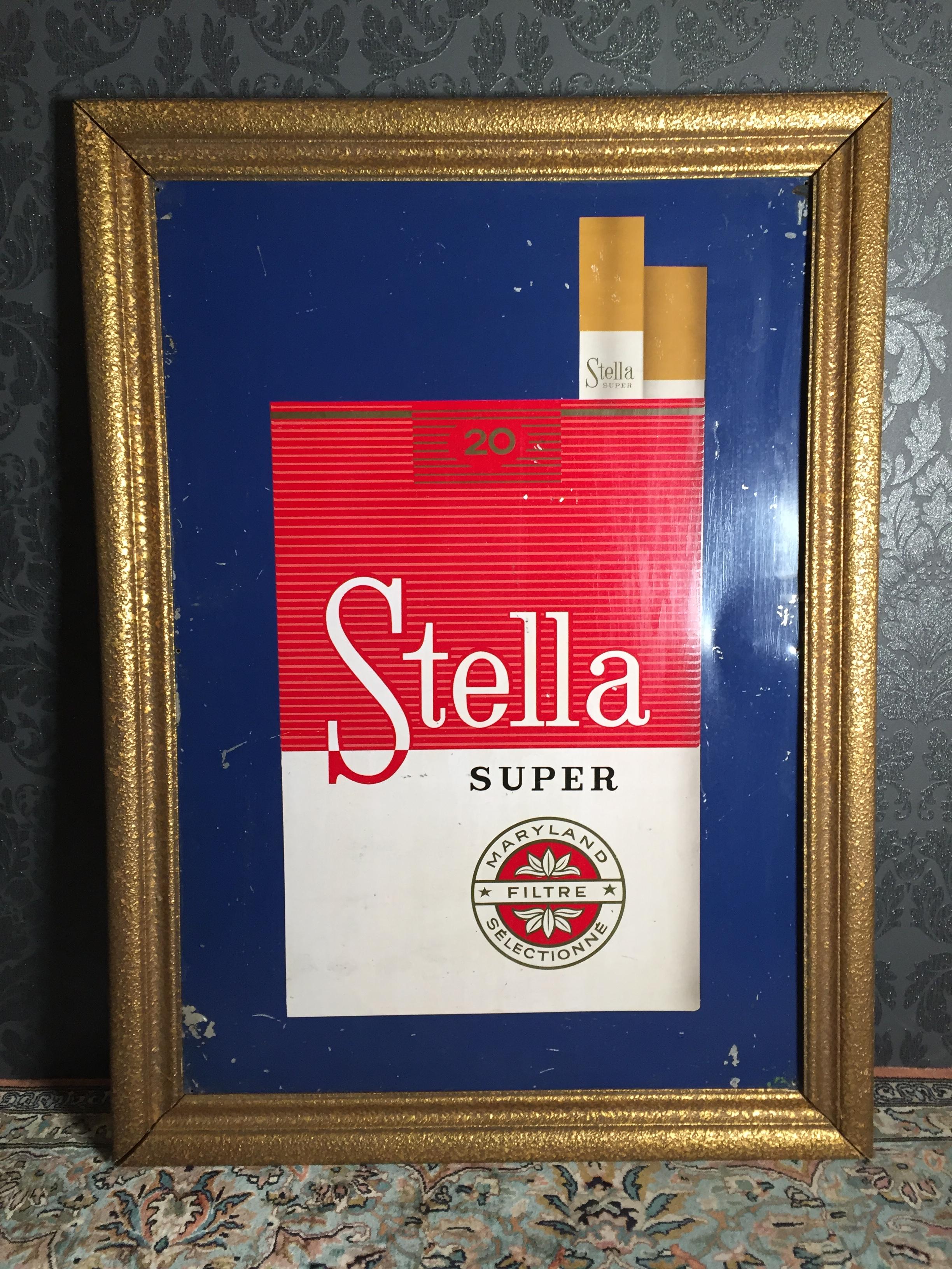 Blechschild Stella Super Zigaretten um 1960