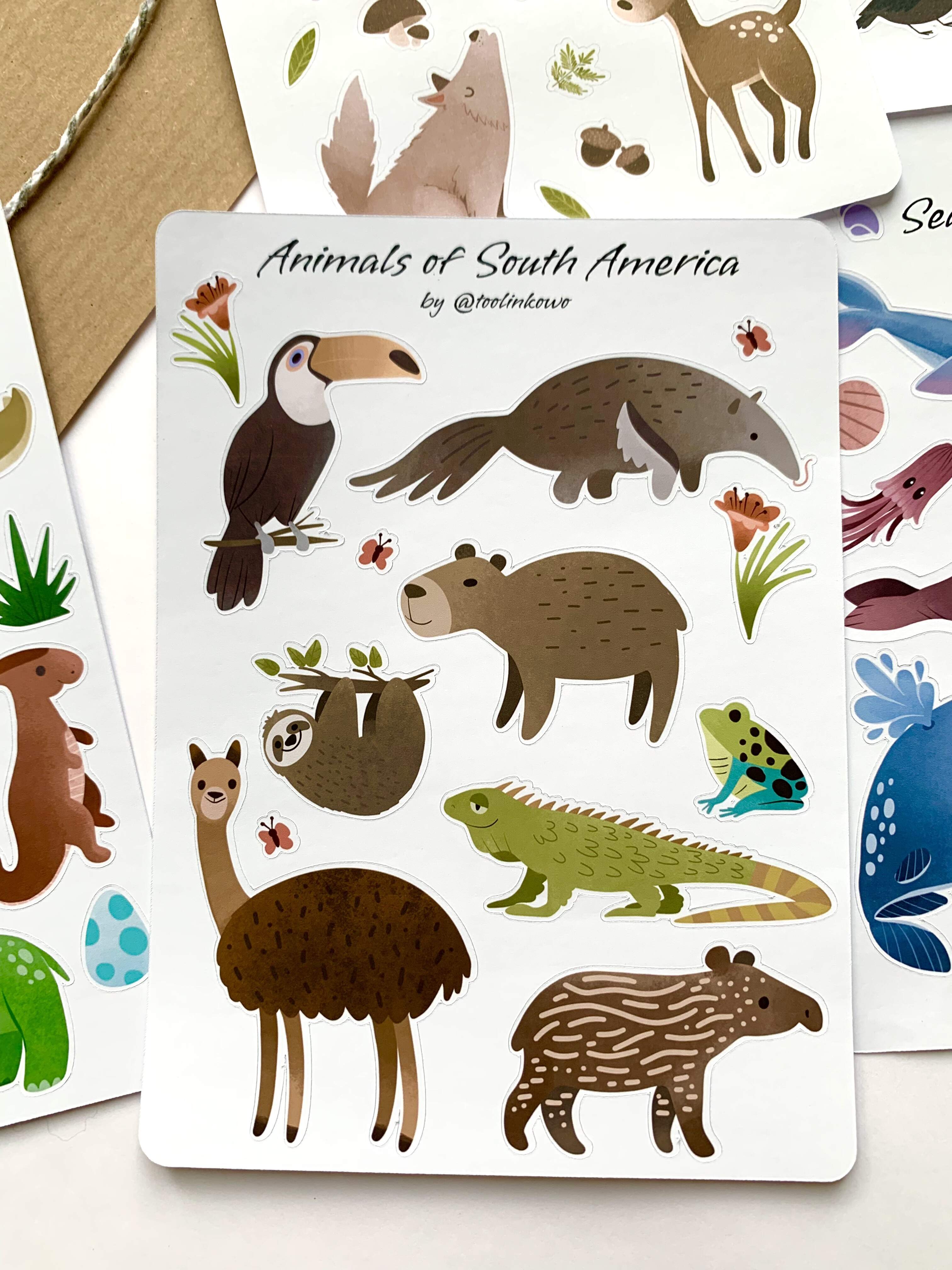 Animals stickers set