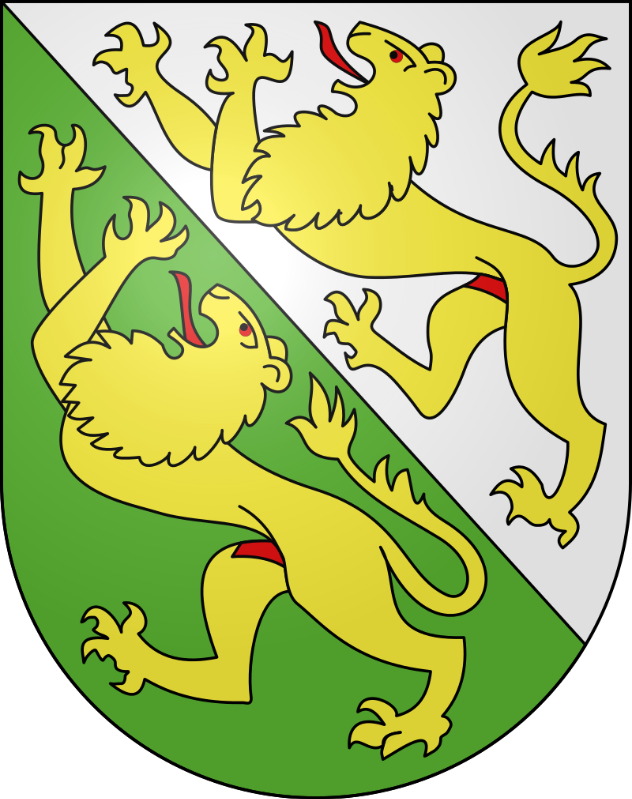 Das Thurgauer Wappen mit zwei goldenen Löwen auf weissem und grünen Hintergrund gibt es seit dem Jahr 1803