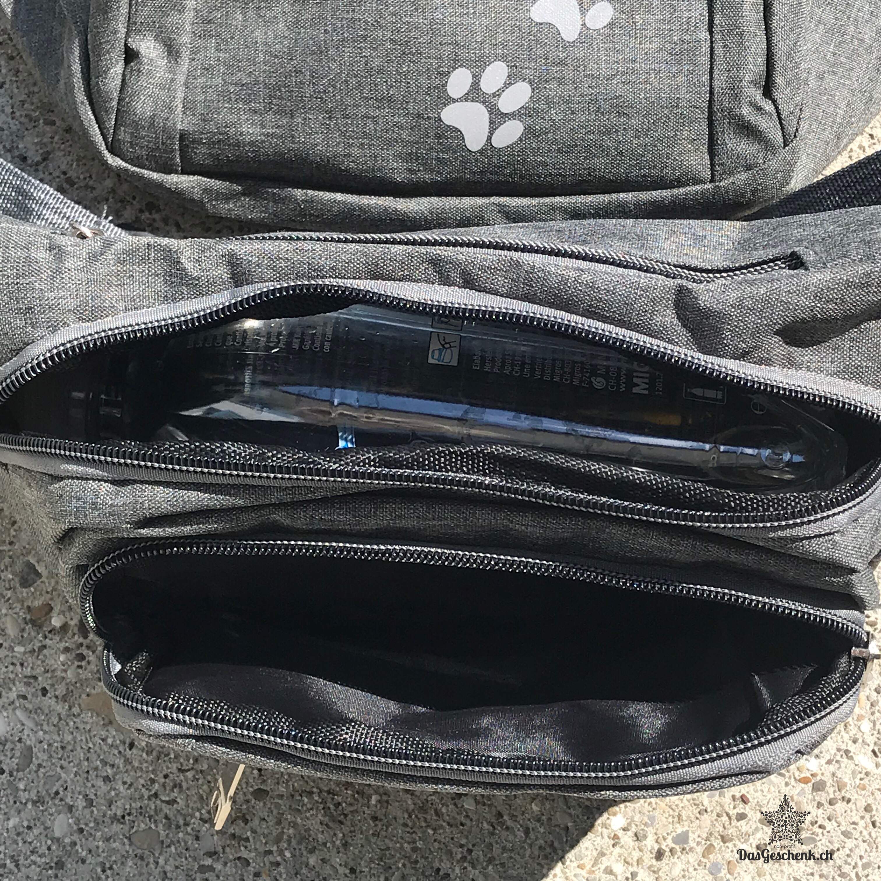 Hundesport Bauchtasche / Brusttasche mit reflektierenden Pfoten