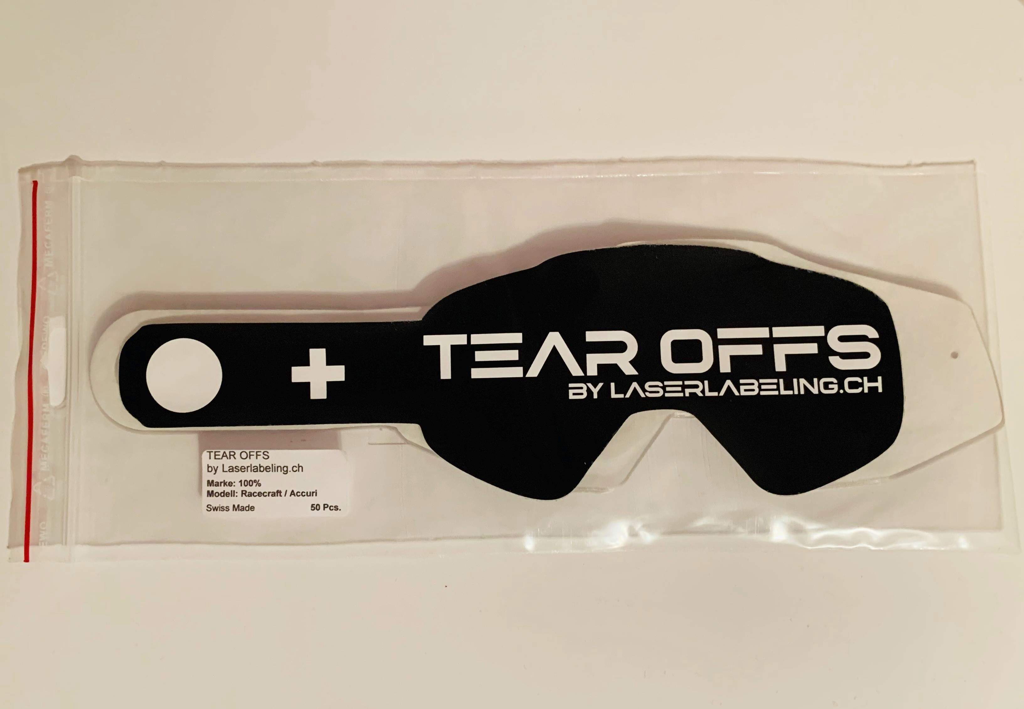 50 Stück TEAR OFFs by laserlabeling.ch - Swiss made