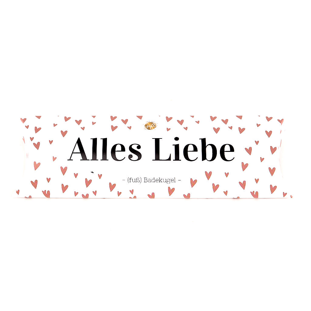 Geschenkbox - ALLES LIEBE - mit 6 super feinen Badekugeln - pure Erholung und Entspannung