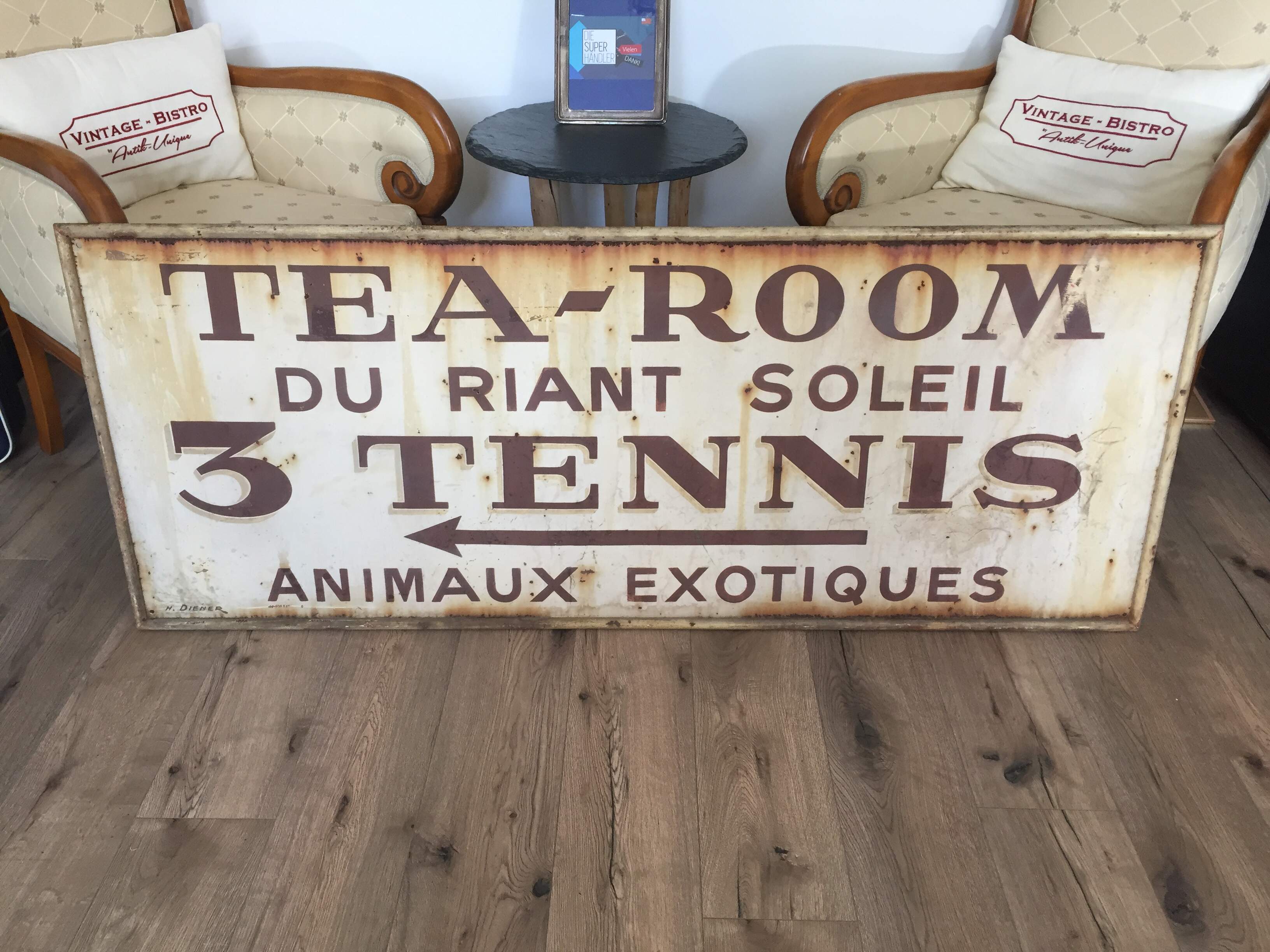 Tennis- Tea Room Metallschild