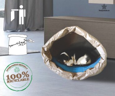 Umweltbewusst: Spiel- und Schlafsack/platz für Katzen "Cat Bag" aus 100% recyceltem Papier