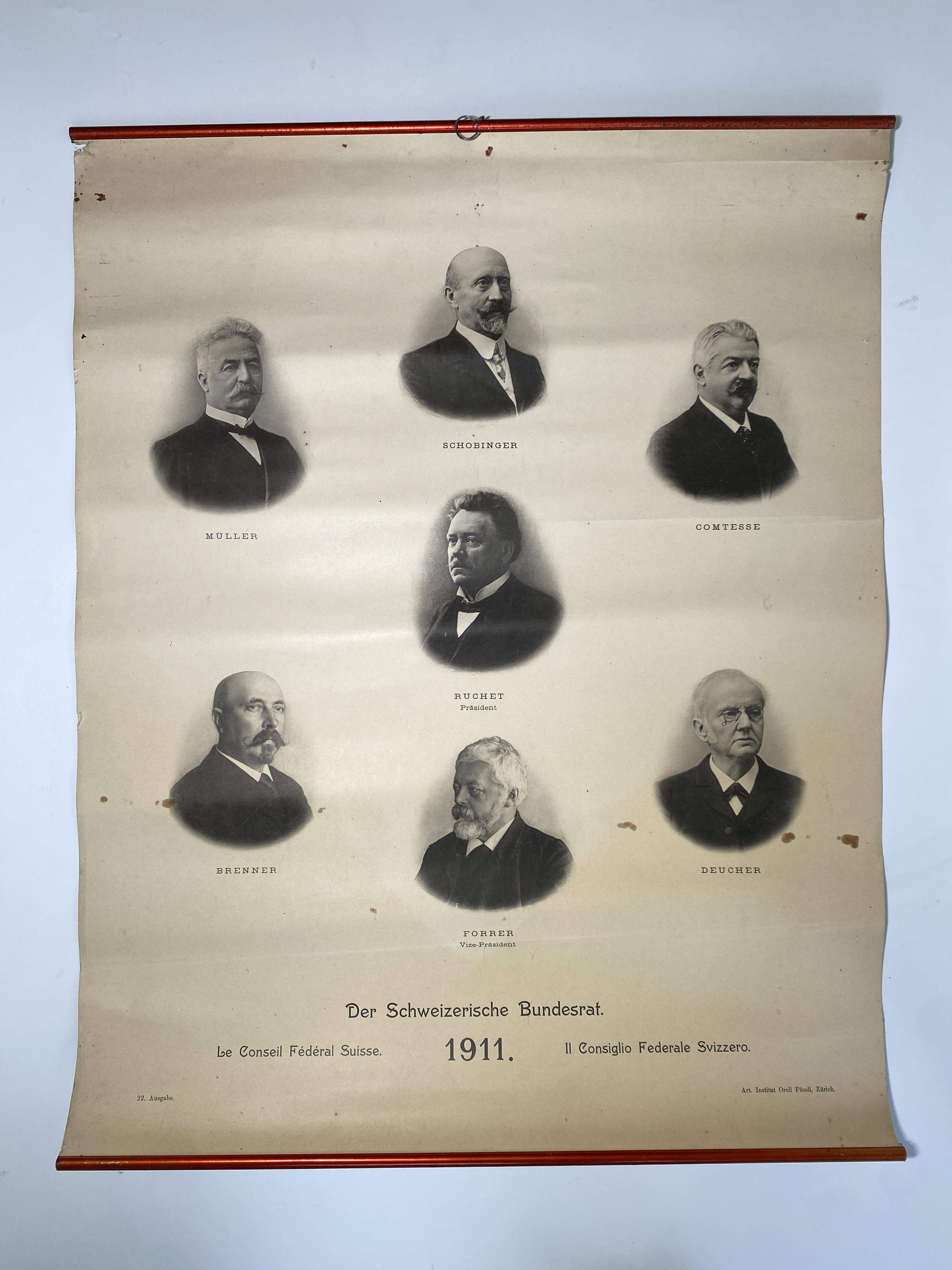3 Antike Plakate Der Bundesrat 1911/ 1916 /1917
