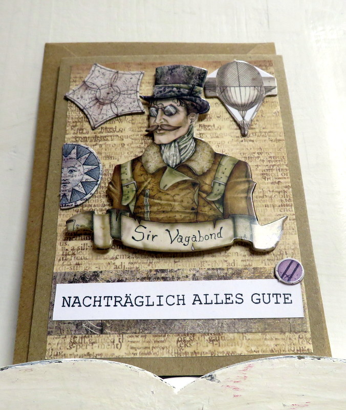 Männer Karte; nachträglich alles Gute